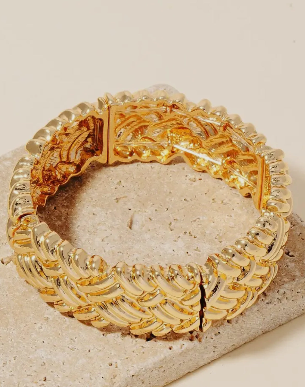 Gold Stretch Bangle Bracelet