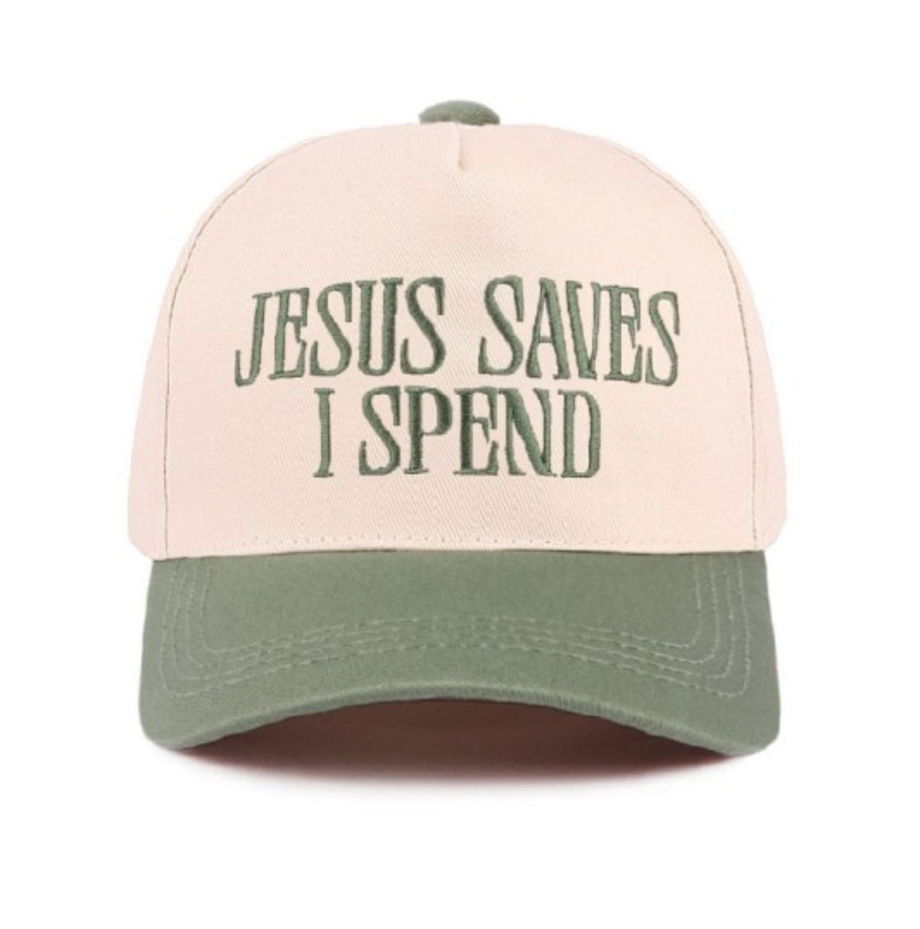 Jesus Saves I Spend 	Hat
