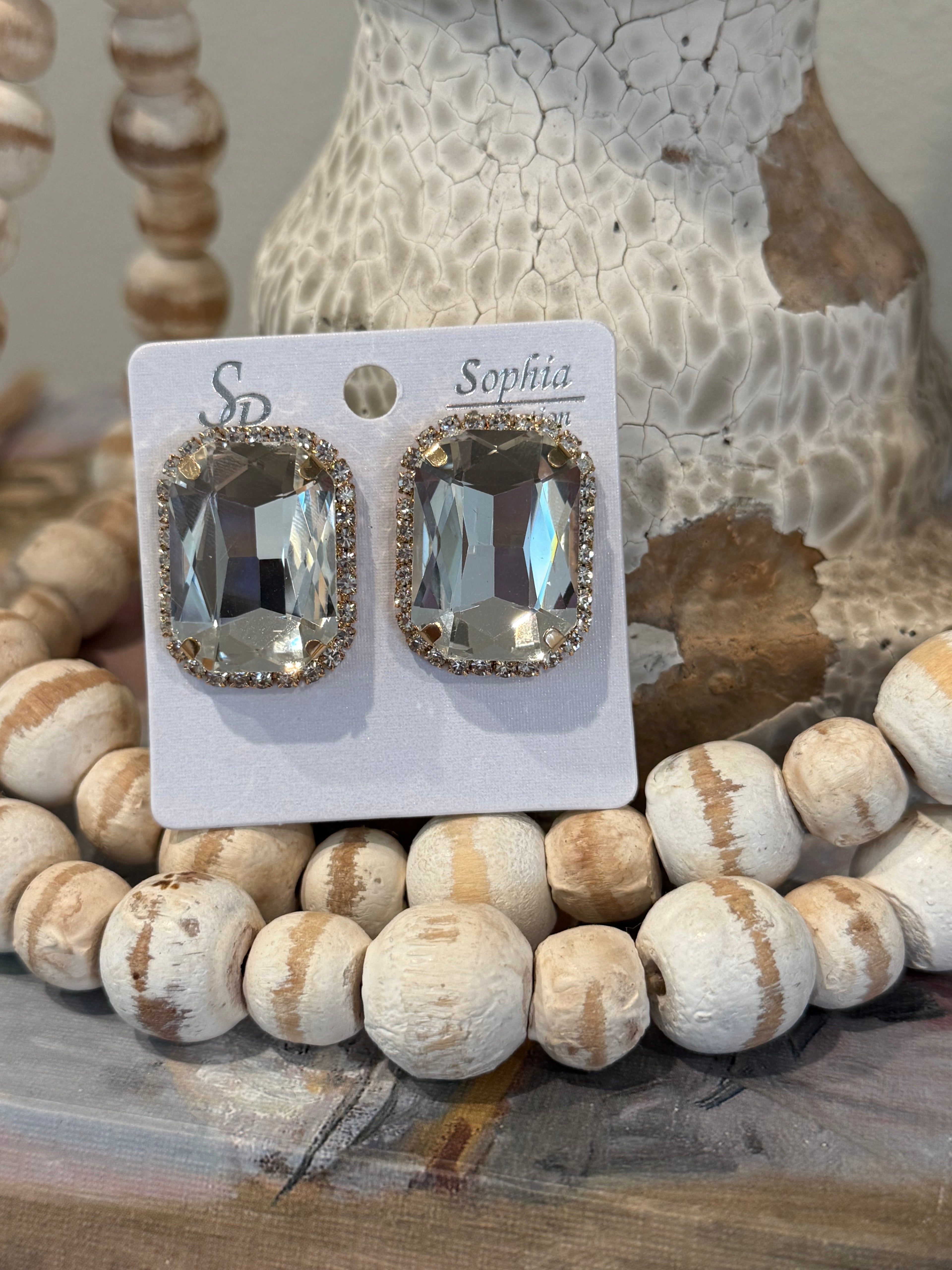 Statement Rhinestone Earrings