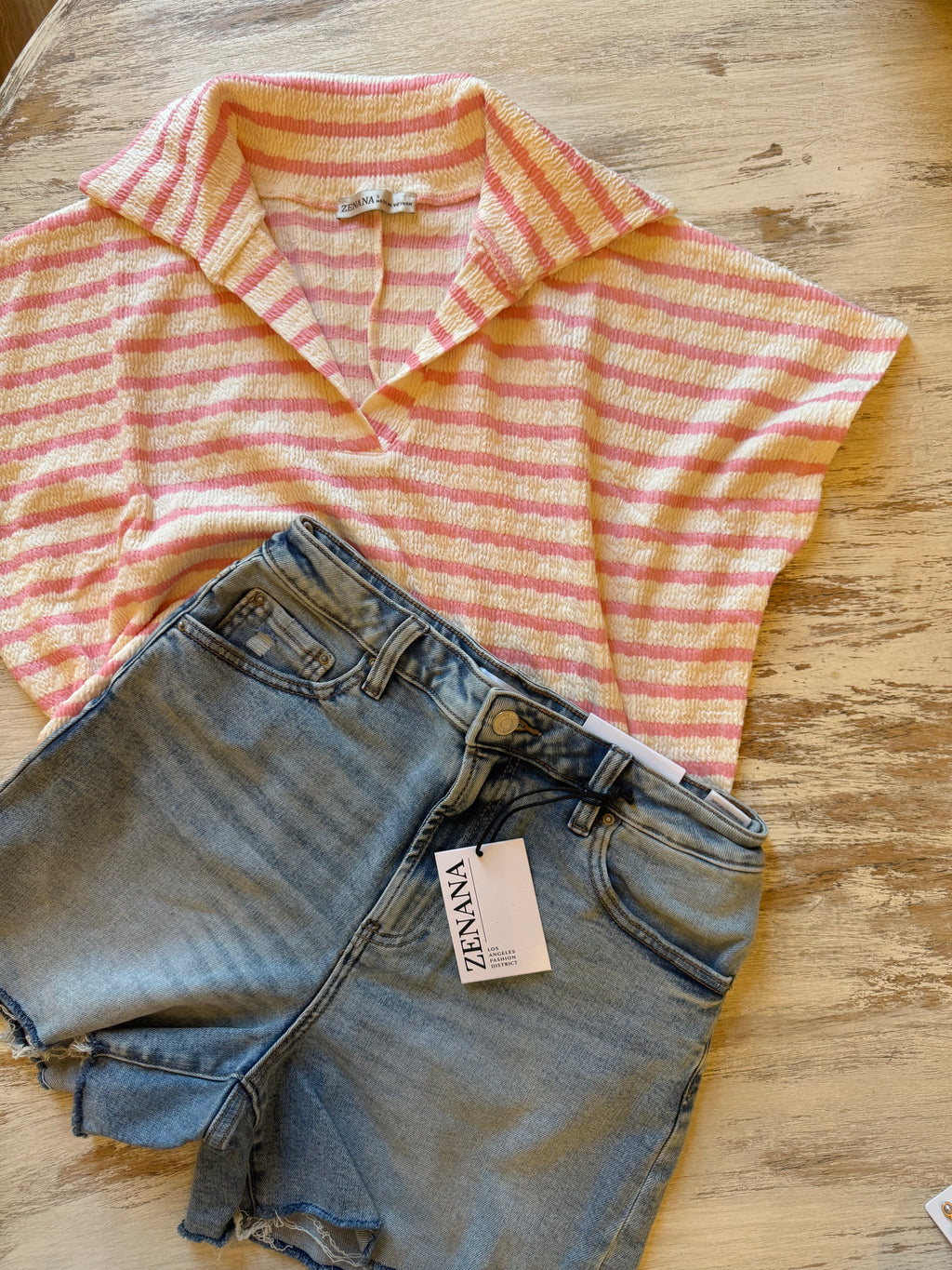 Pink Skies Stripe Zenana Top