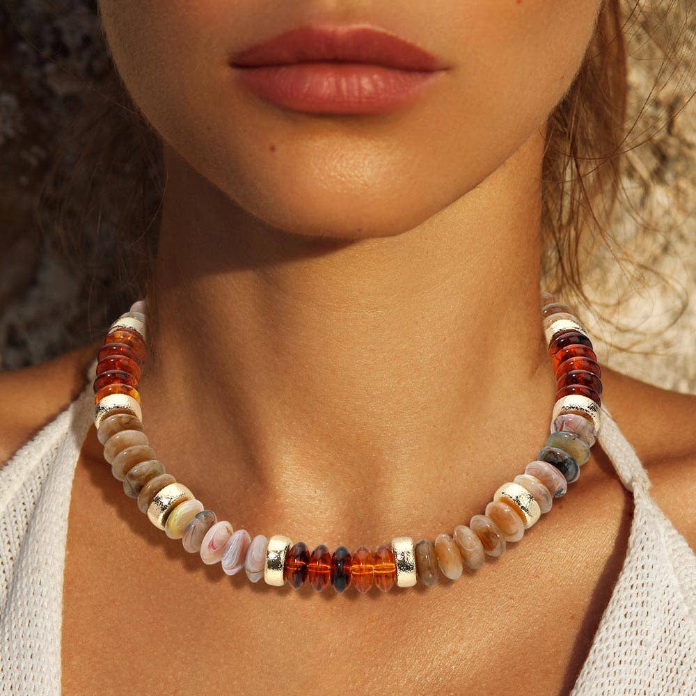Statement Necklace Brown