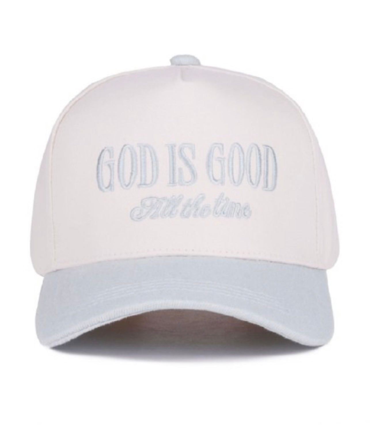 God Is Good Hat in Light Blue