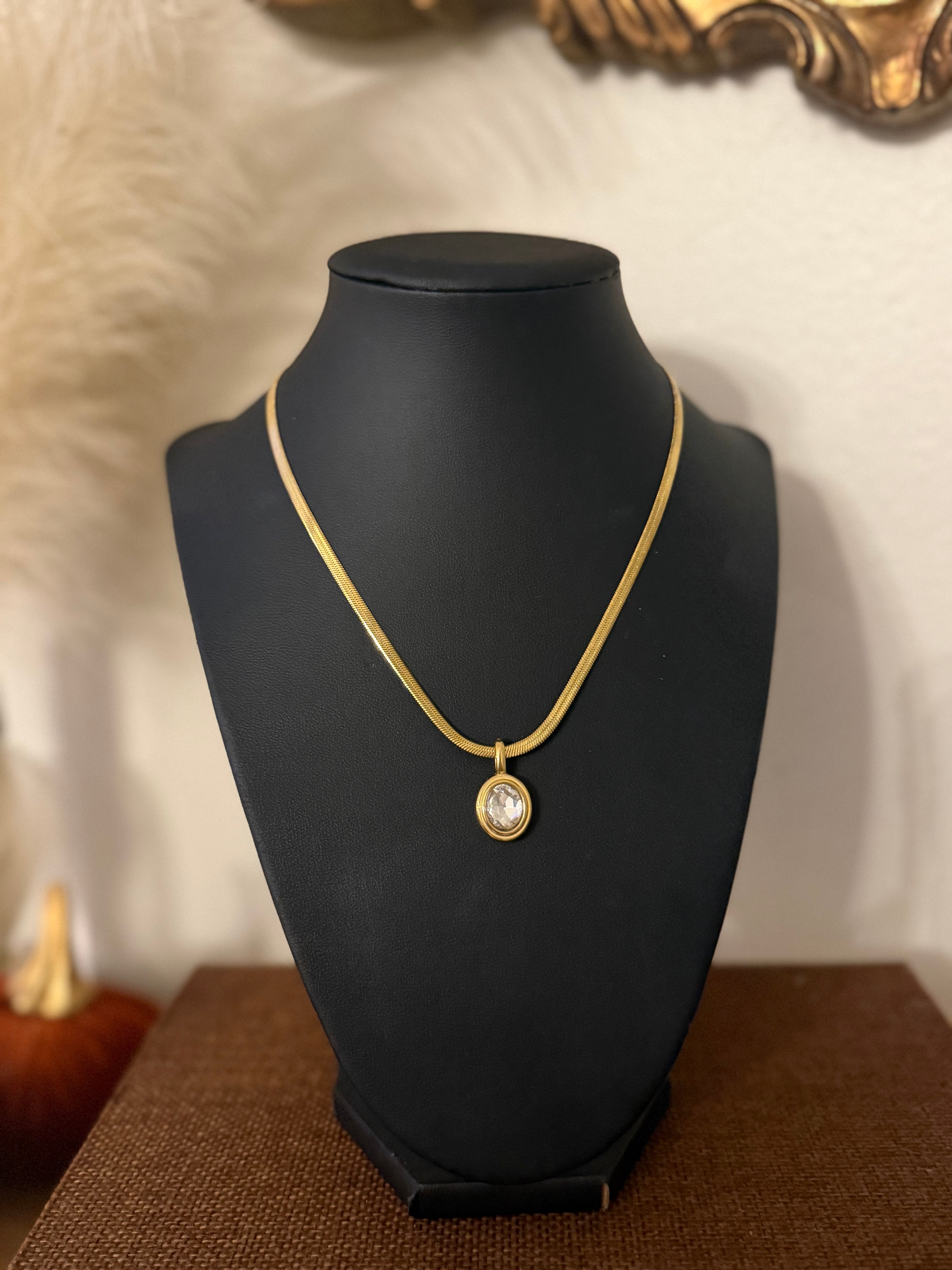 Clear Pendant Necklace