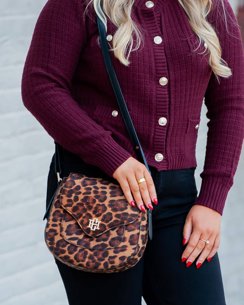 Sasha Handbag Spotted Saddle Caroline Hill