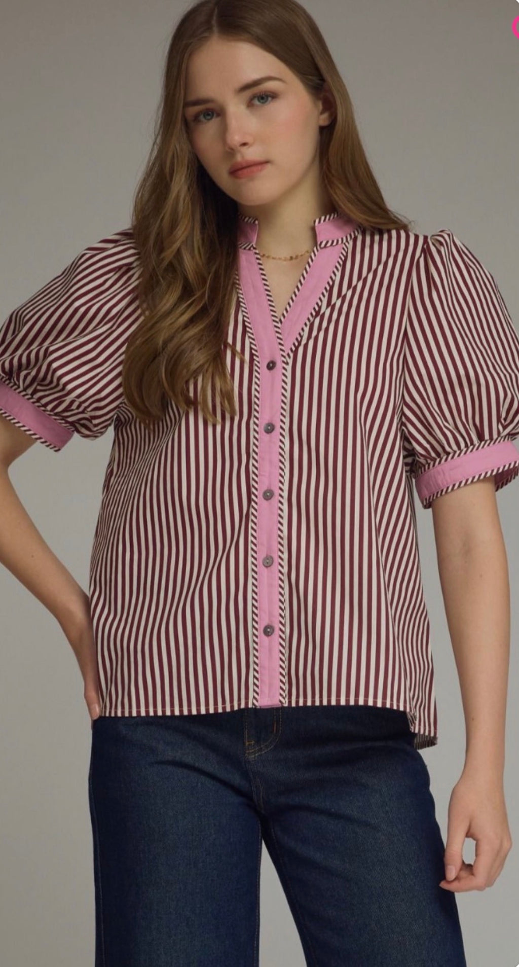 The Sarah Stripe Top Entro