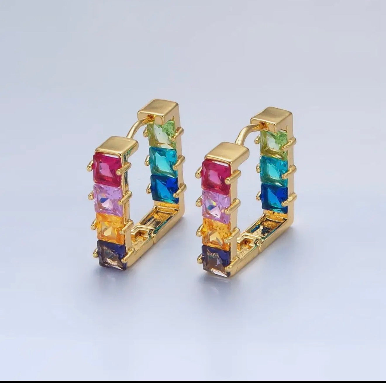 24k Gold Filled Multi color earrings