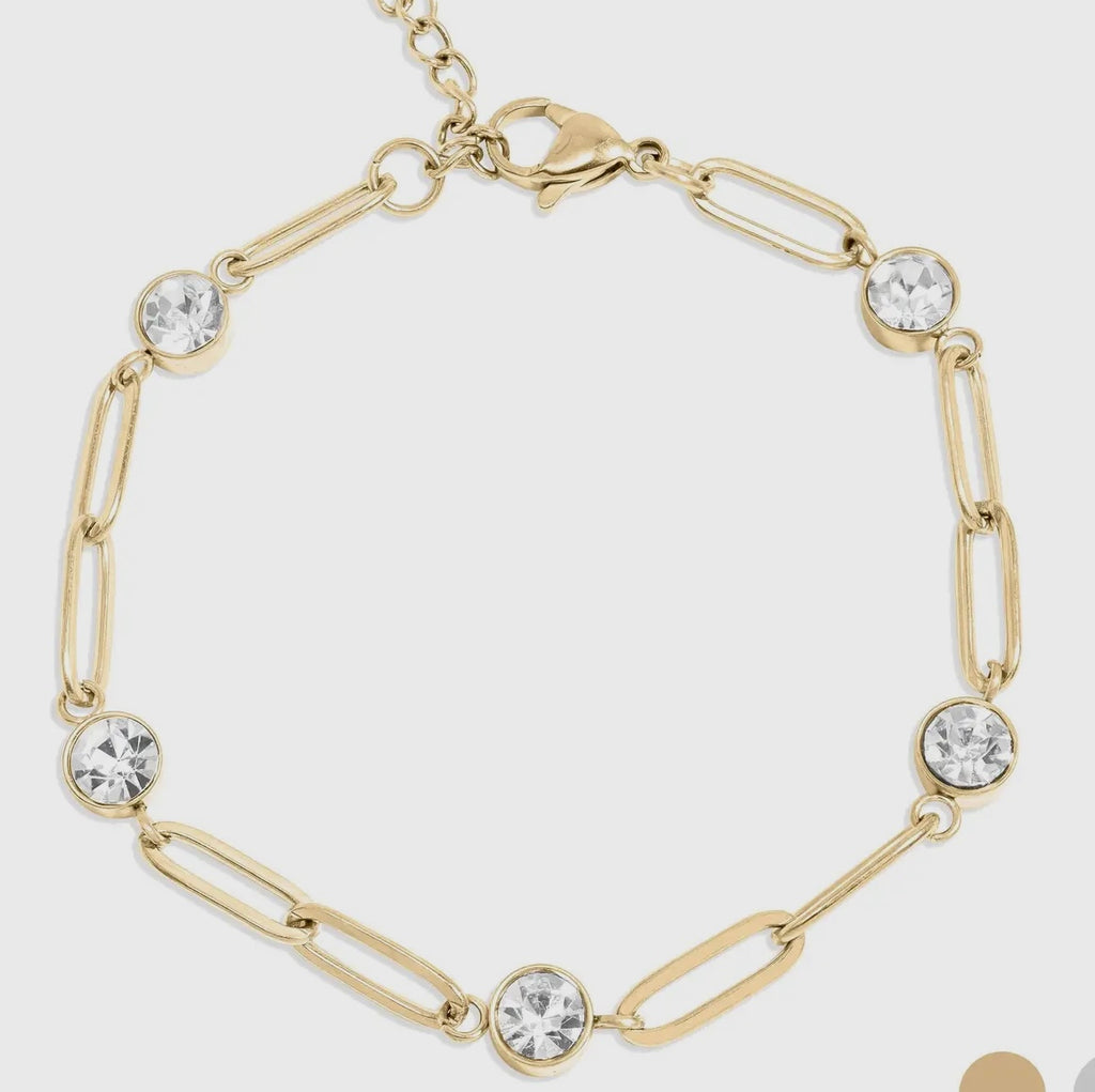 Paperclip Stone Bracelet