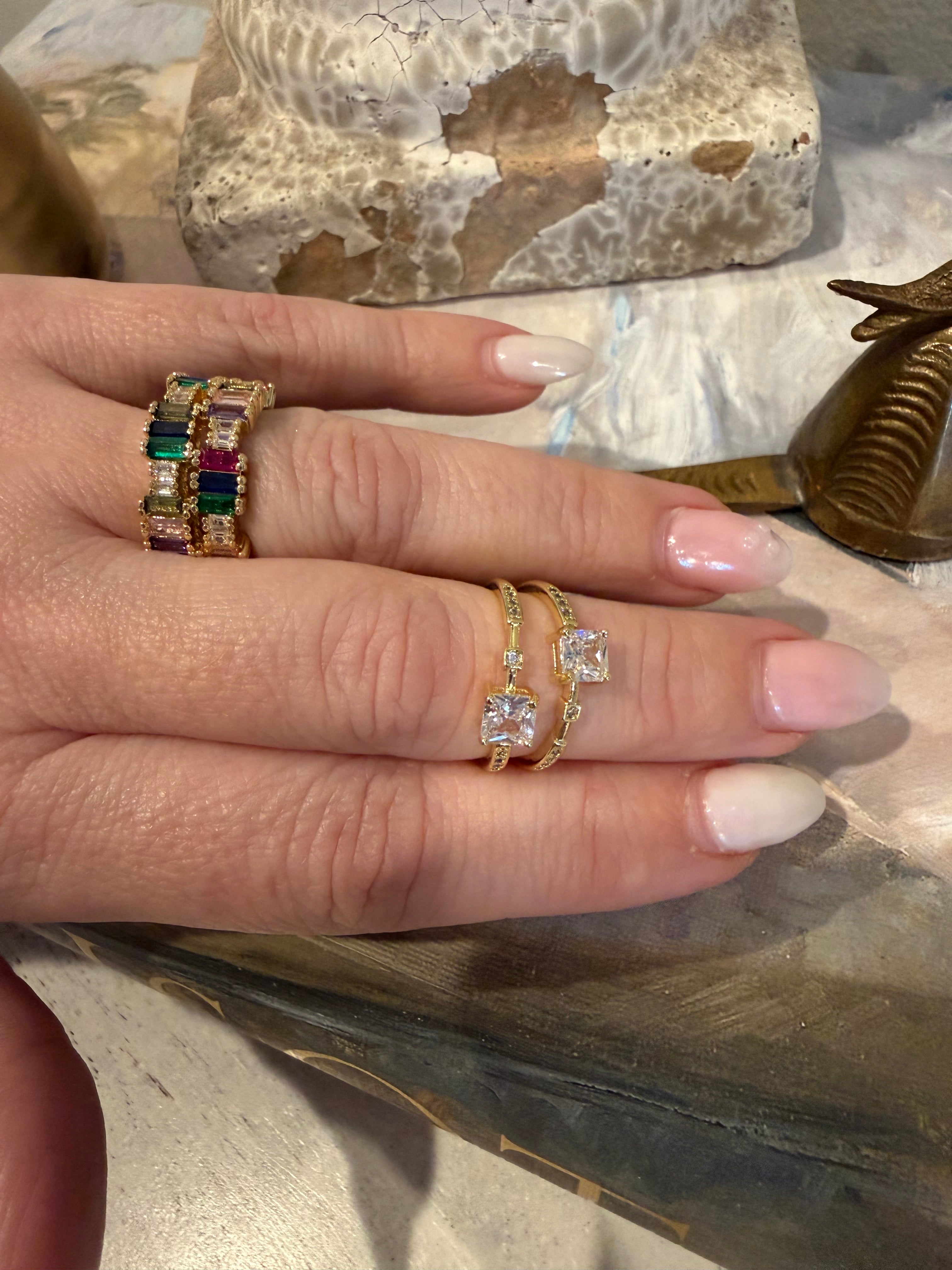 24k Gold Filled Double Band Ring