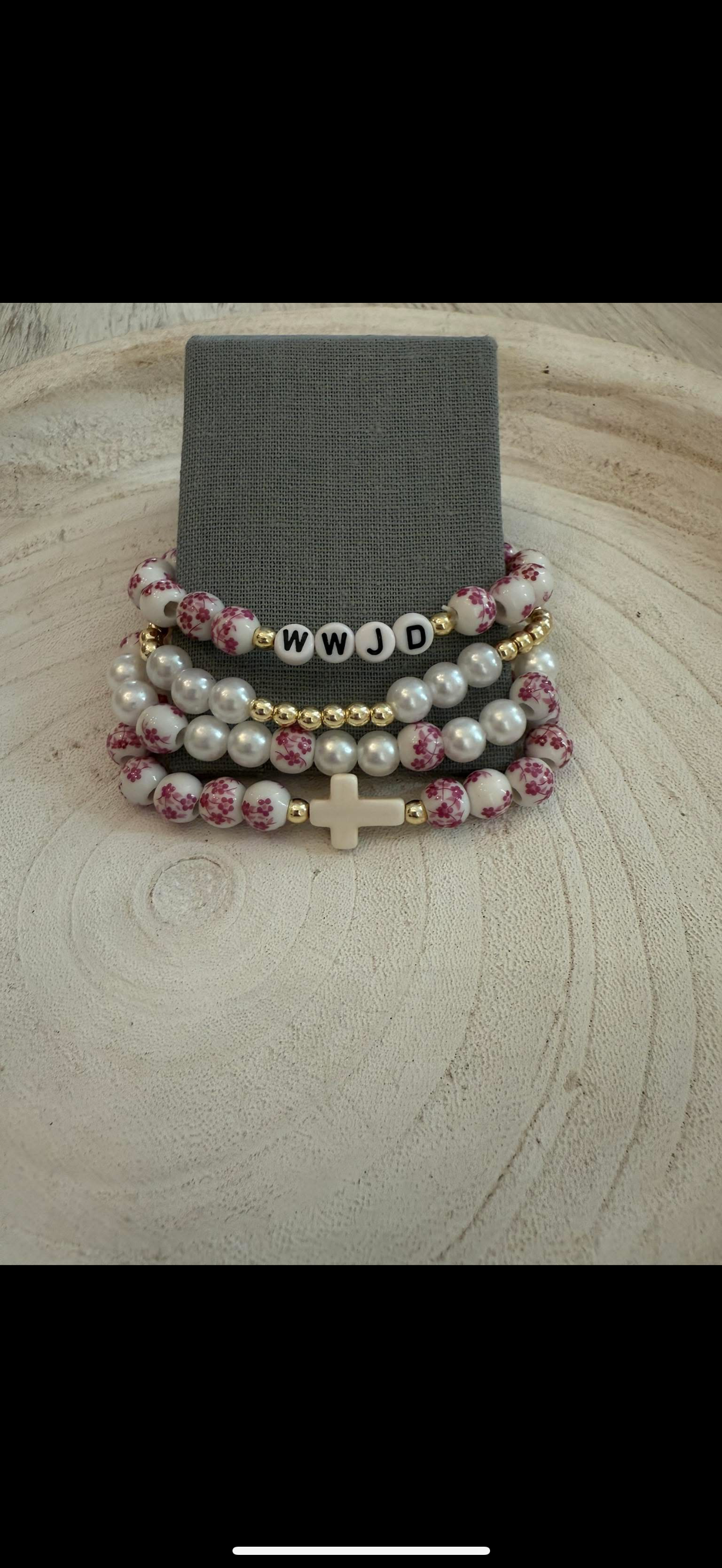 WWJD Stack Bracelet Set