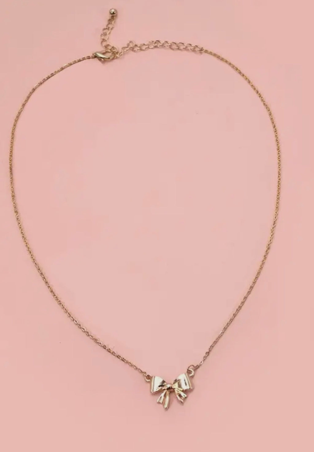 Mini Bow Ribbon Necklace