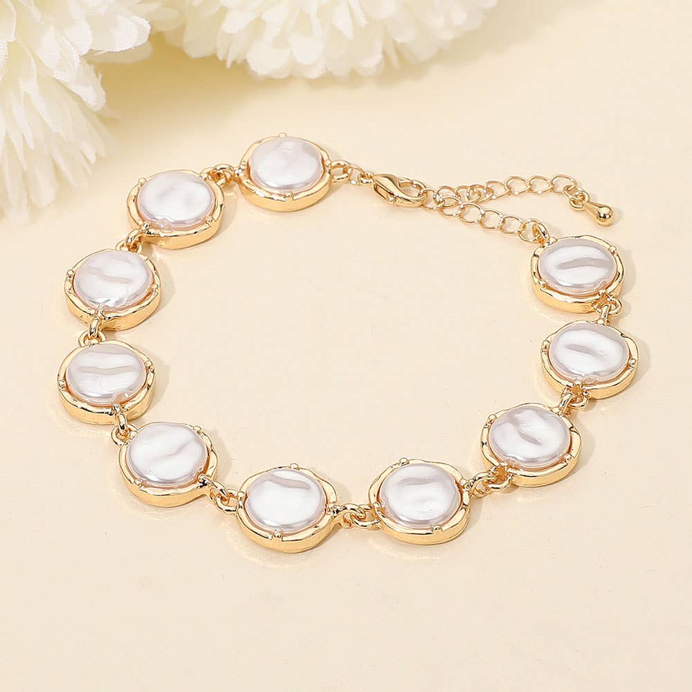 Gold Pearl Bracelet