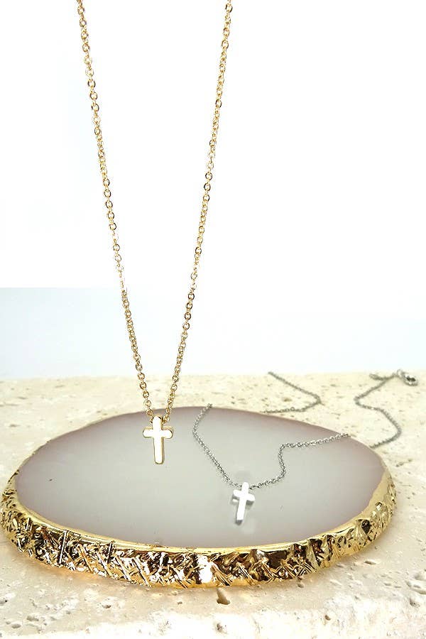 CLASSIC MINI CROSS NECKLACE ETA 9/16