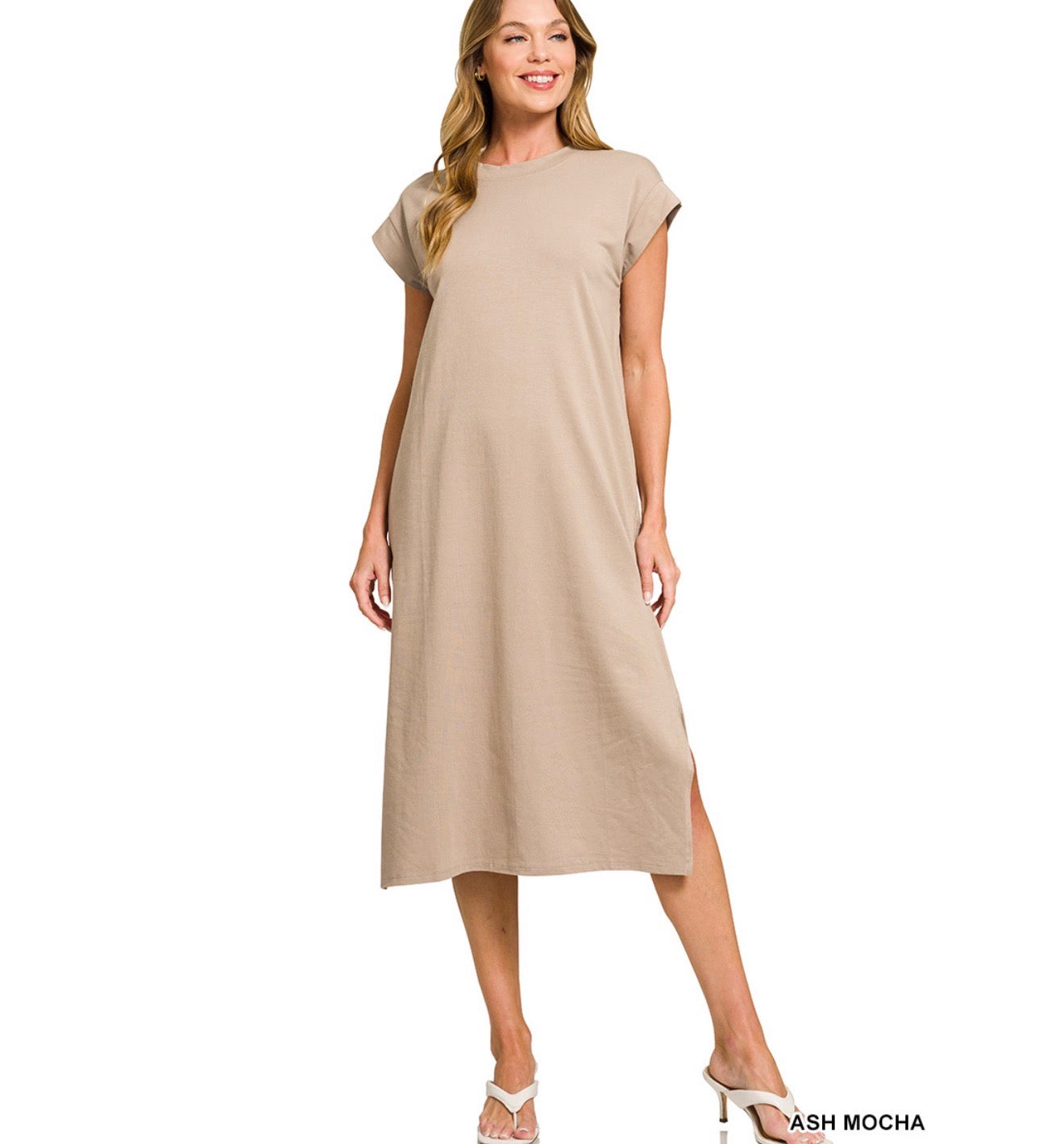 The Go-To Midi Dress Mocha