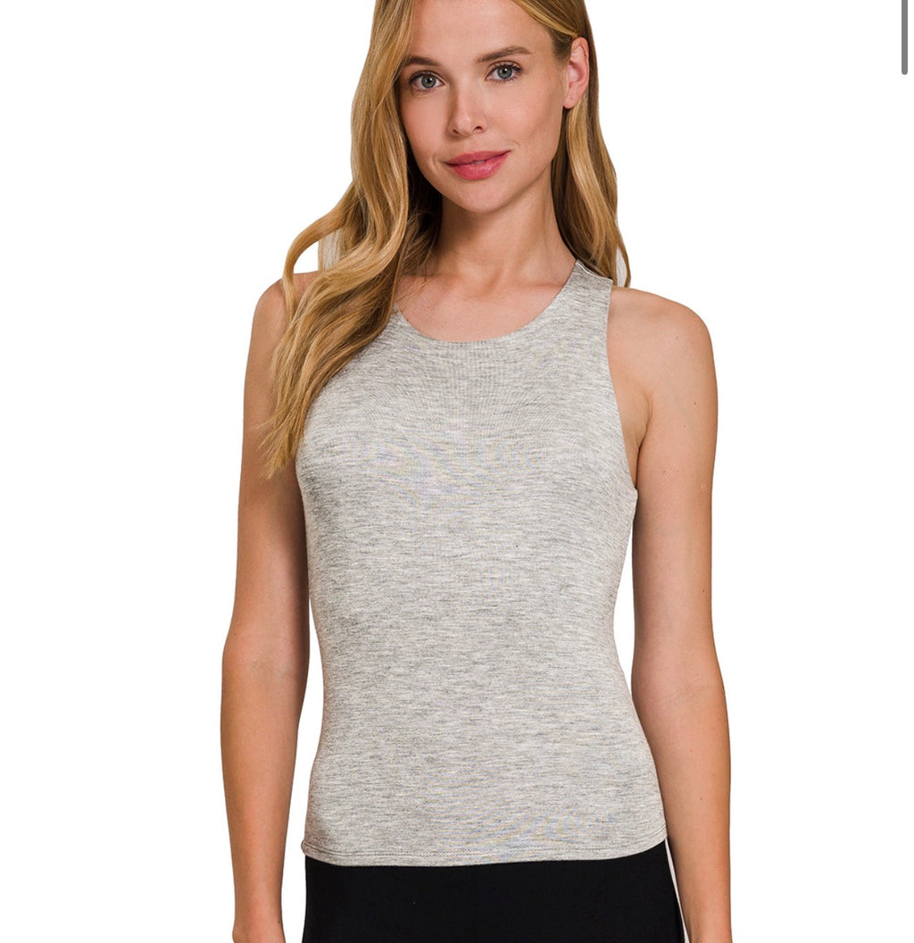 Grey Double Layered Tank Top (ETA 6/16)