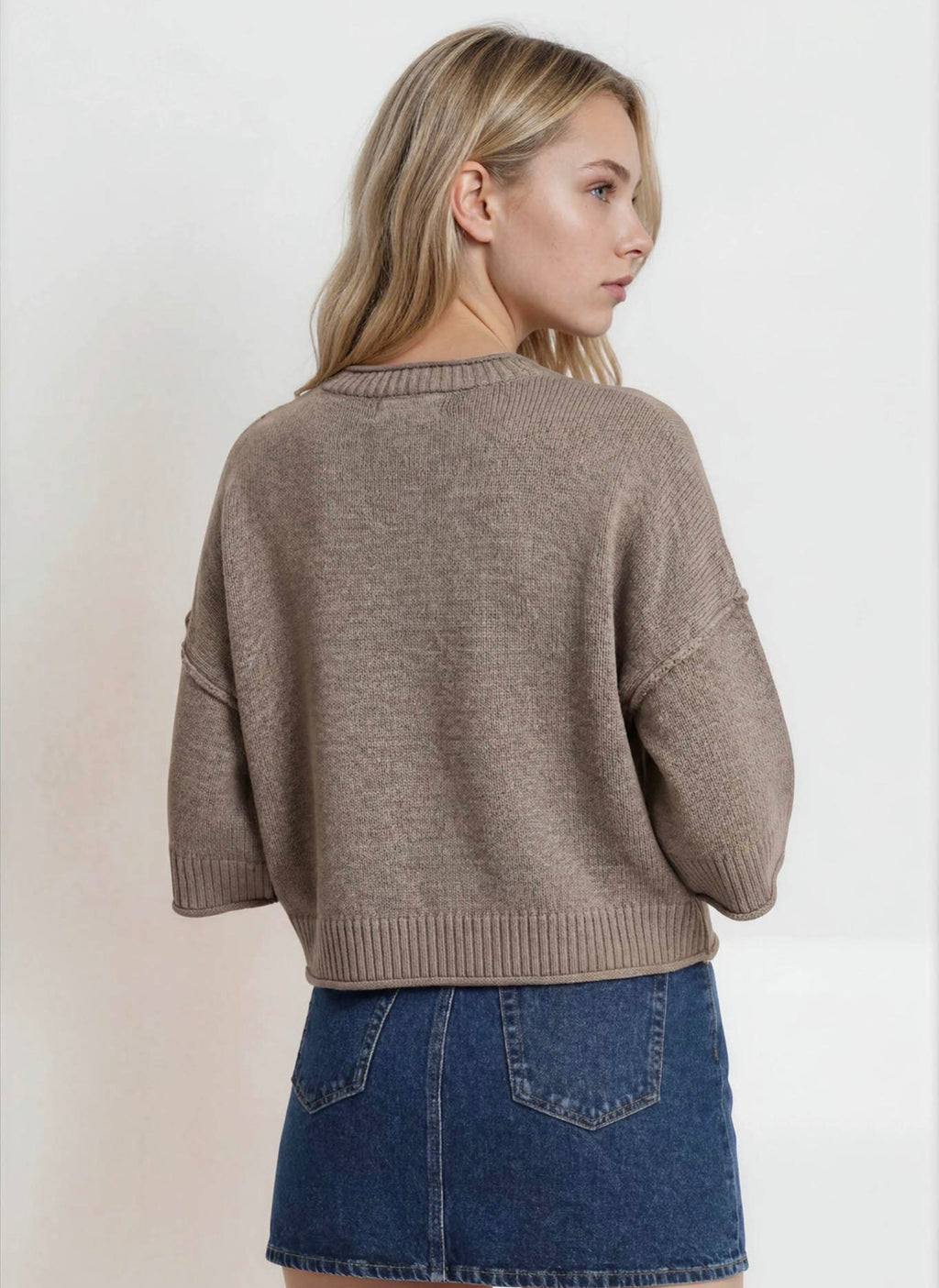 The Marley Chocolate & Taupe Sweater ETA 8/10
