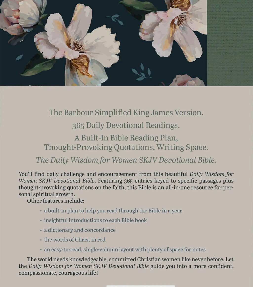 Daily Wisdom for Women SKJV Devotional Bible