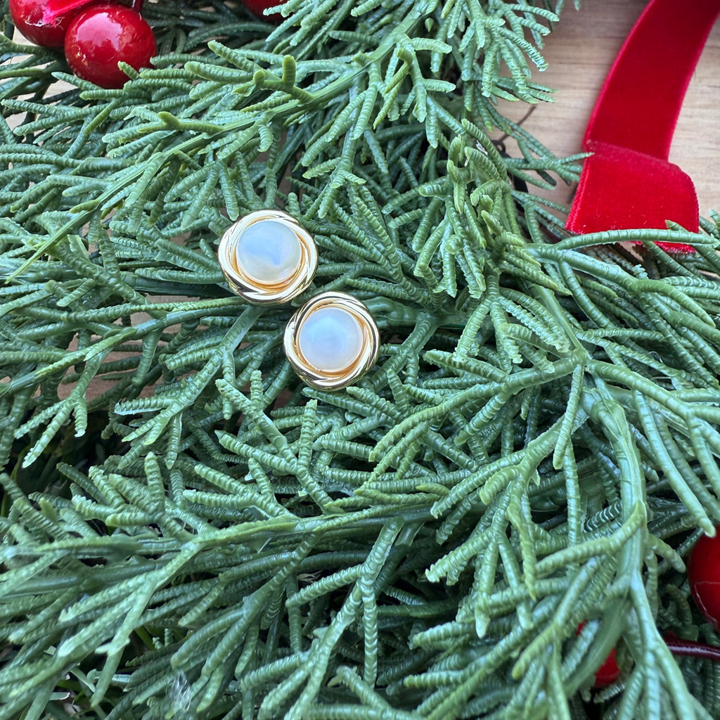 Cultured Pearl Stud Earrings