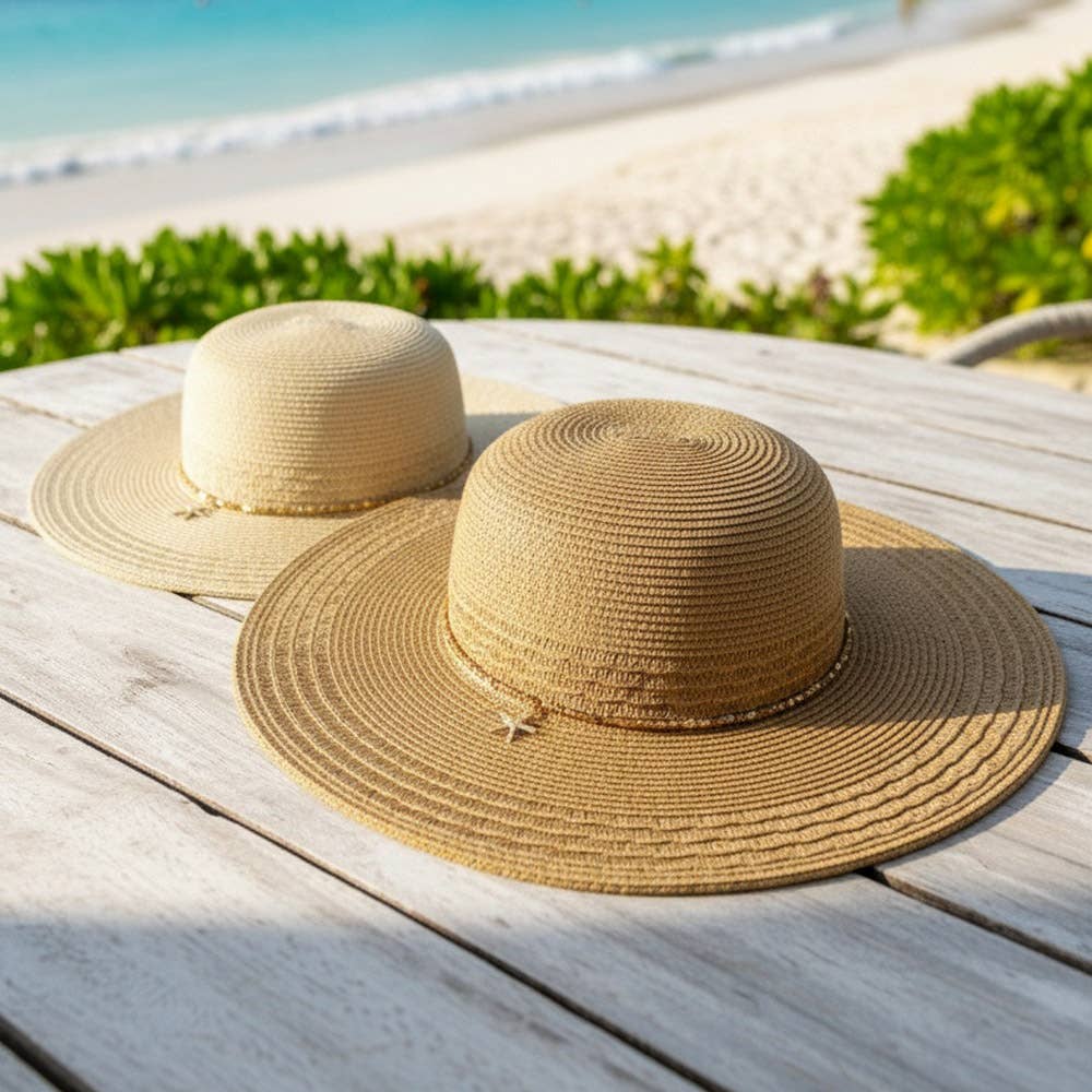 WIDE BRIM STRAW SUN HAT