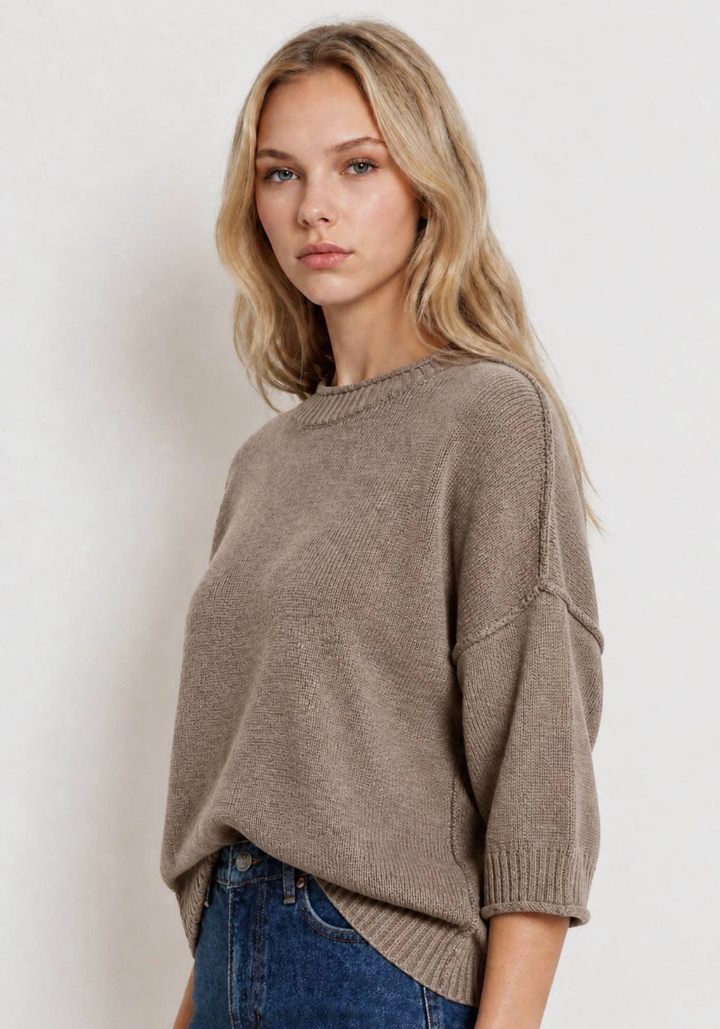 The Marley Chocolate & Taupe Sweater ETA 8/10