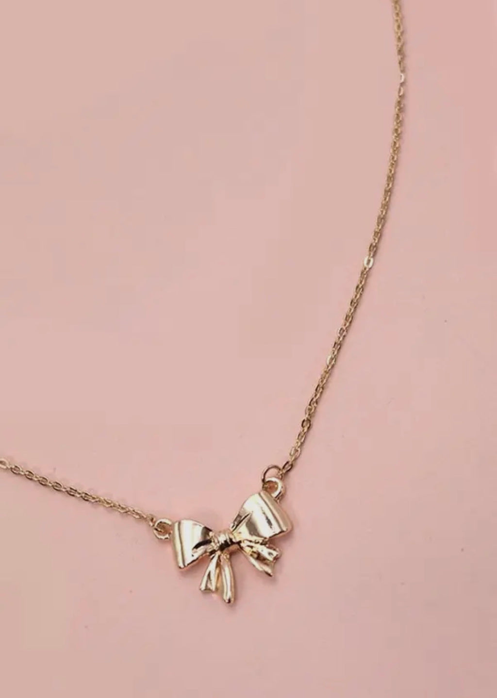 Mini Bow Ribbon Necklace