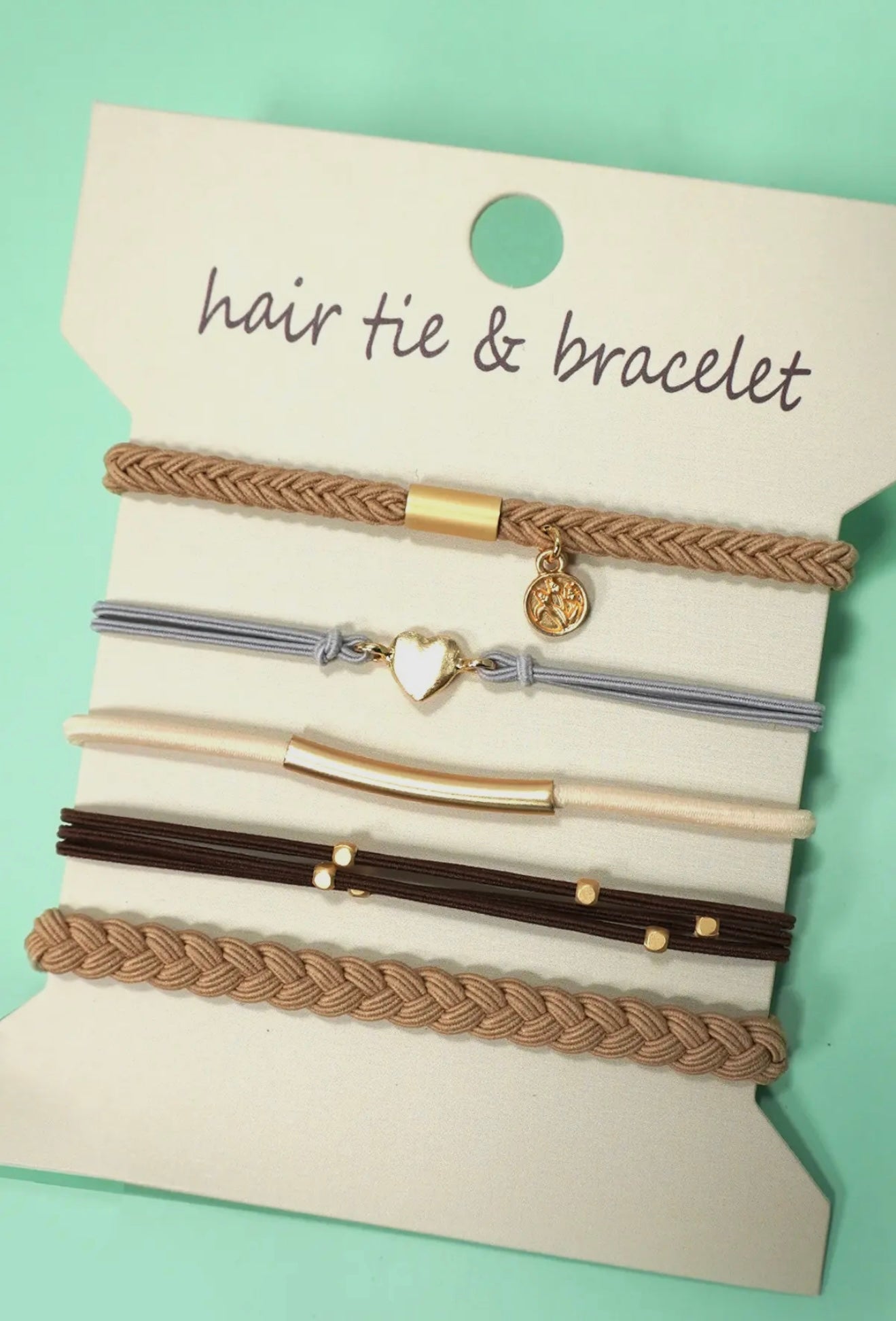 Heart Hair Tie Bracelet