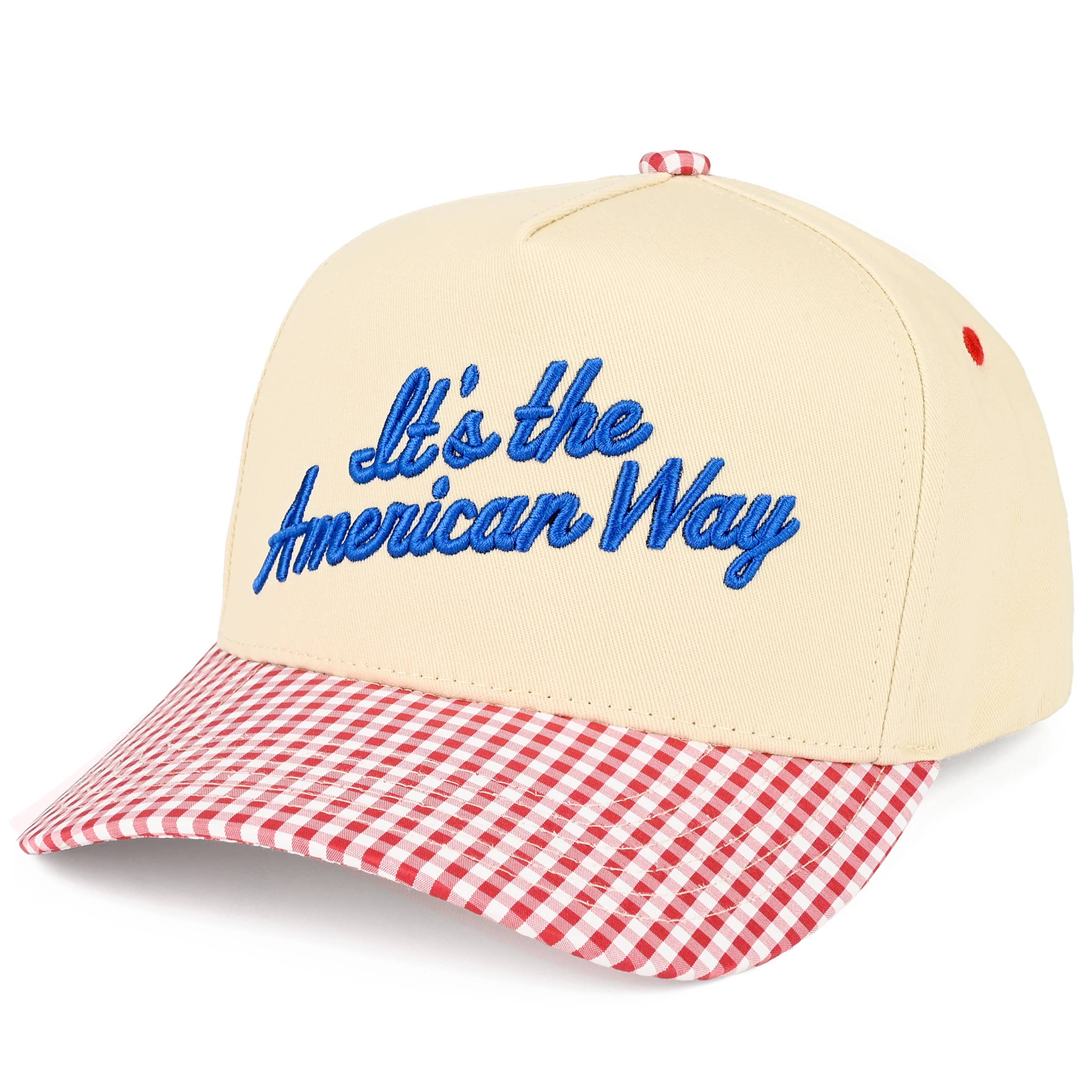 It’s The American Way Red Gingham Hat