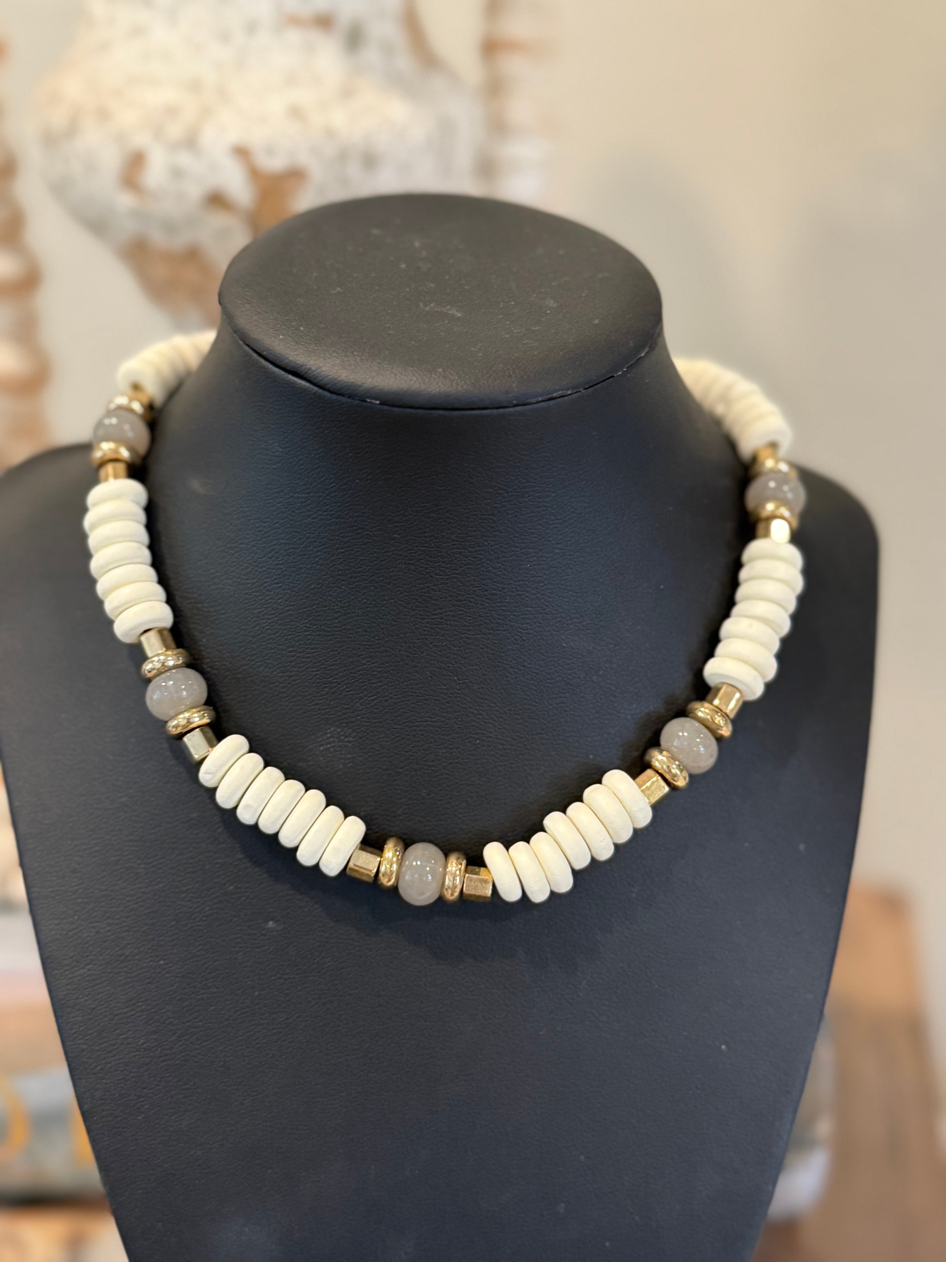 Two Tone Beaded Necklace