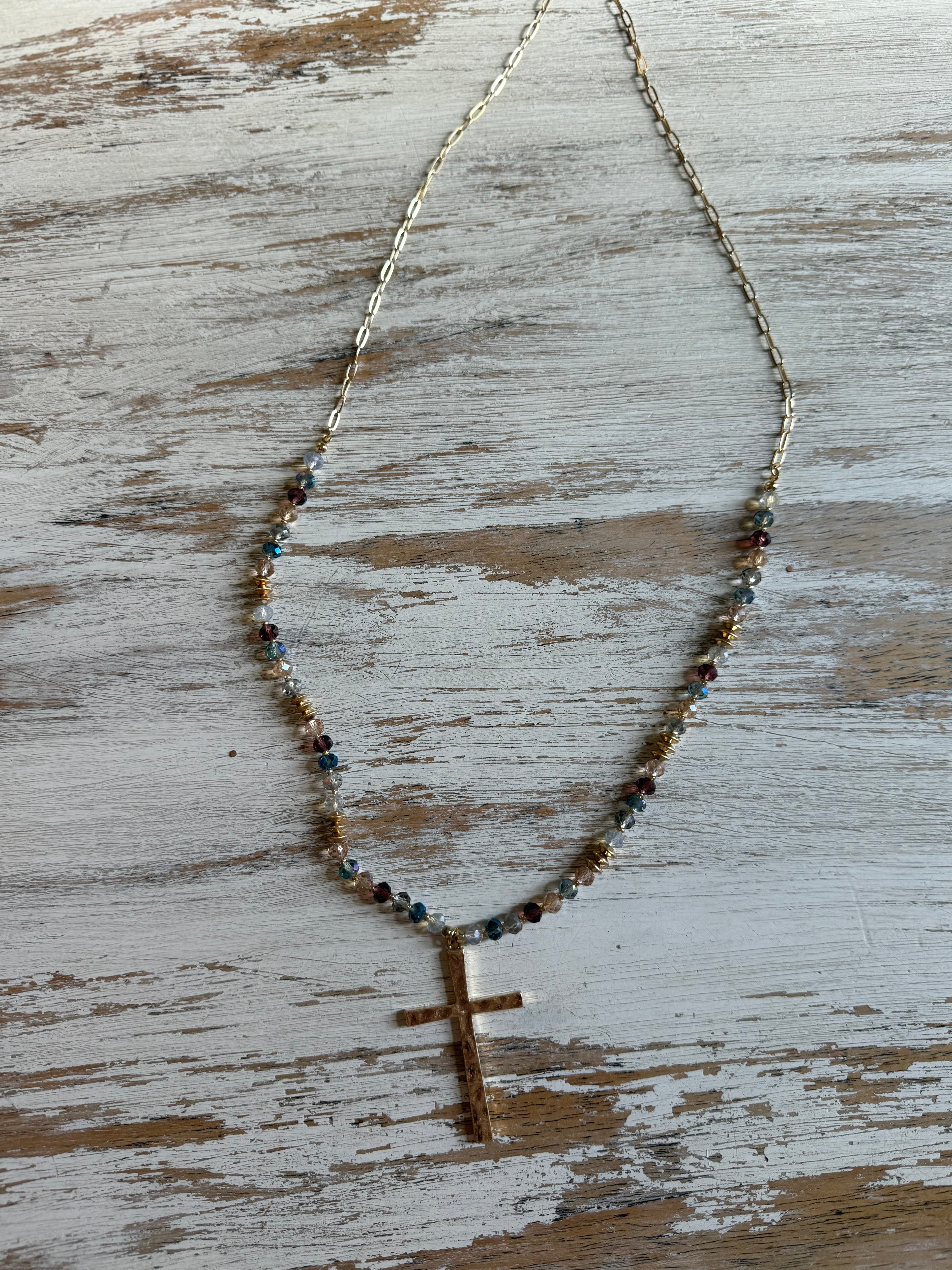 LONG CROSS NECKLACE