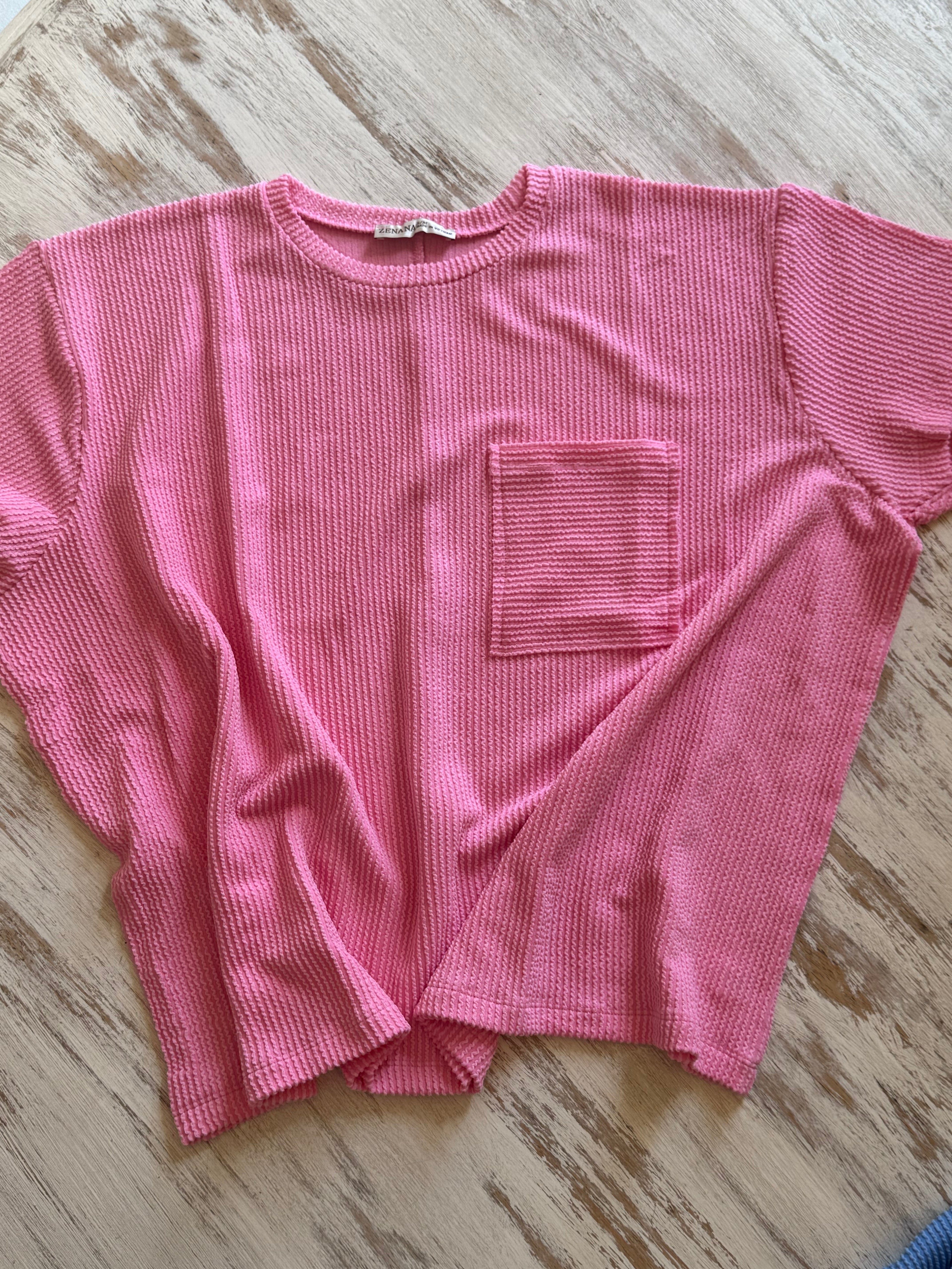 The Calm & Collected pocket Top Pink