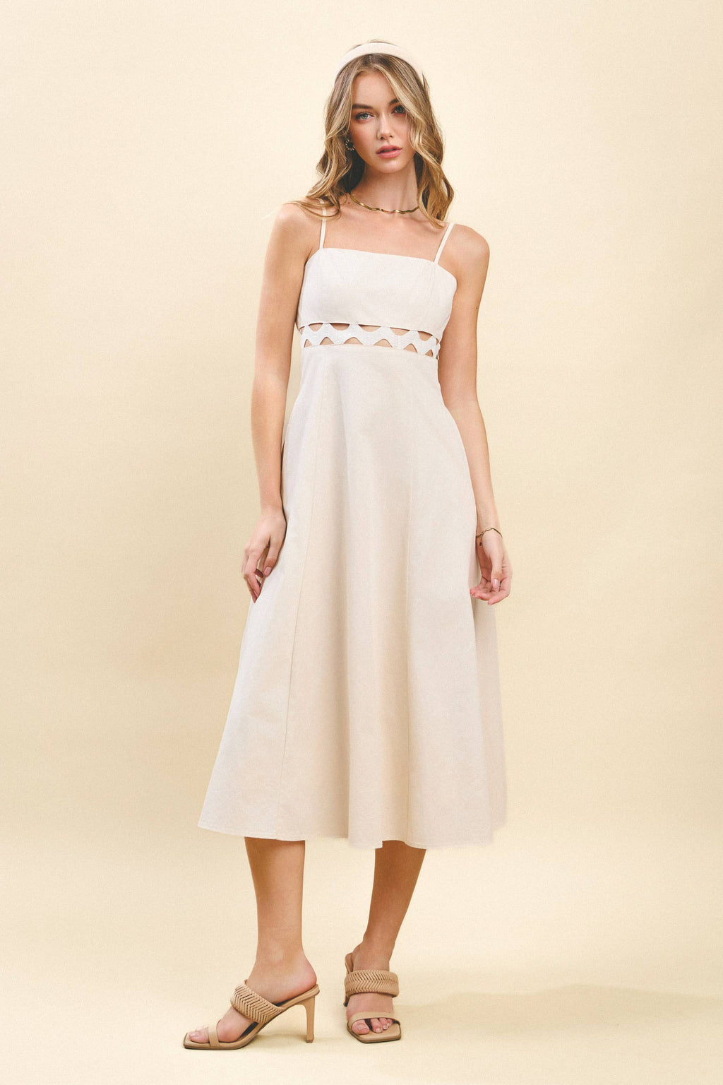 Samantha Ric-Rac Midi Dress