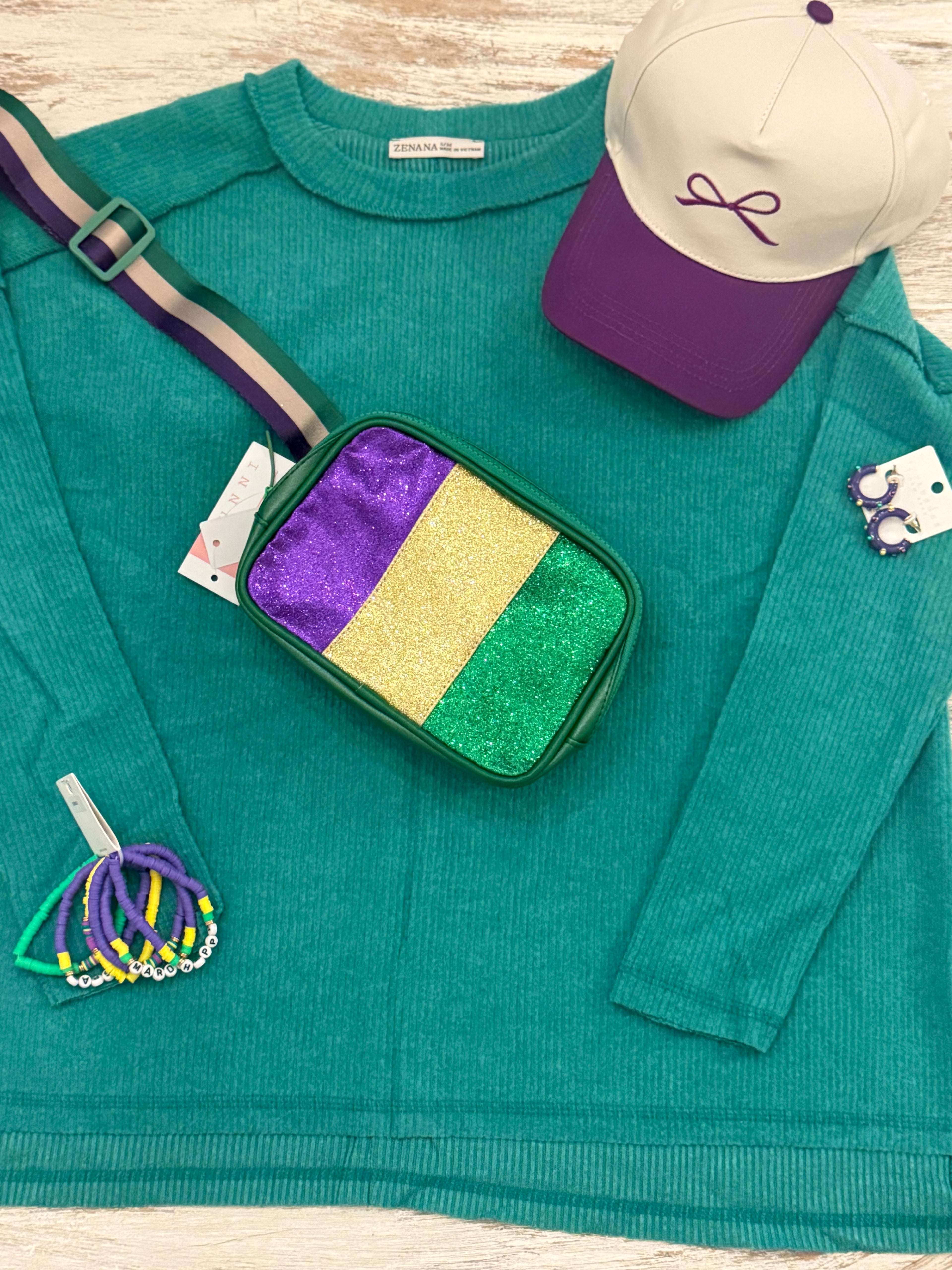 Green Brushed Zenana Top