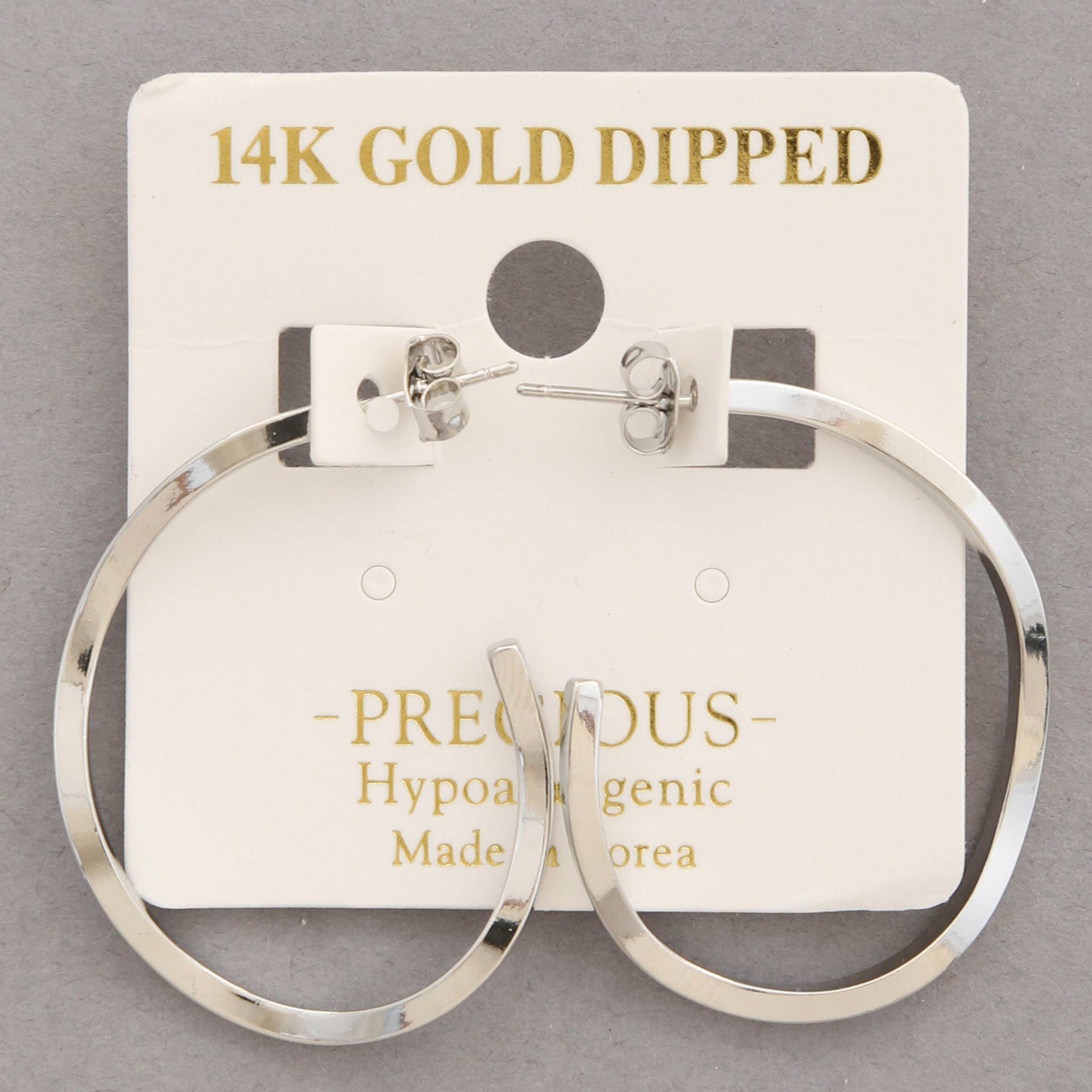 14K GOLD DIPPED OPEN HOOP EARRING