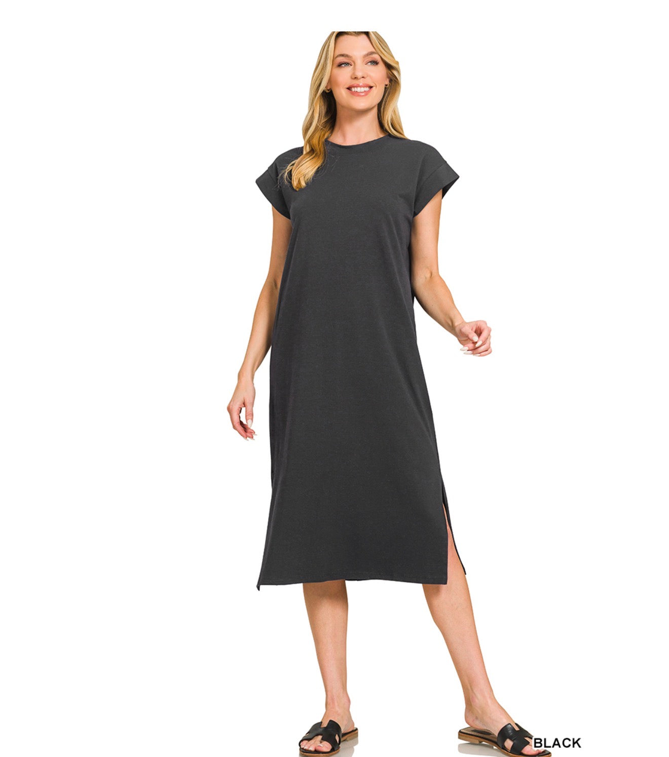 The Go-To Midi Dress Black