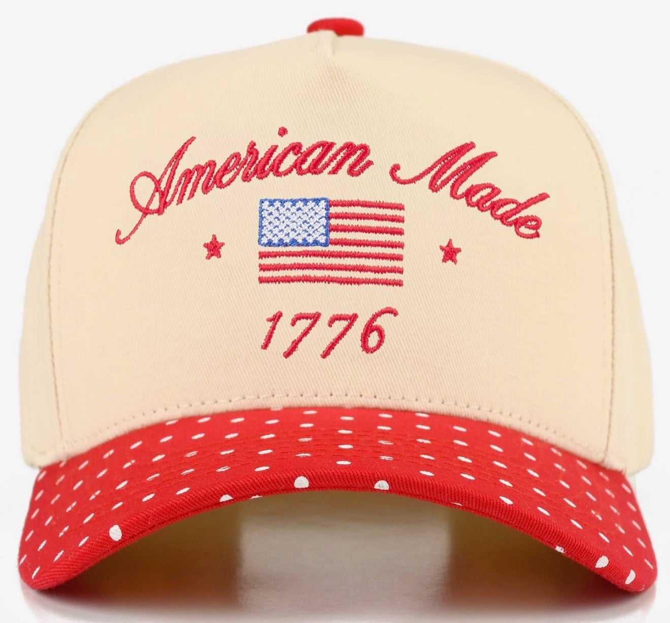 American Made Red Polka Dot Hat