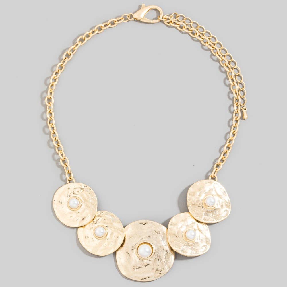 Gold and Pearl Statement Necklace