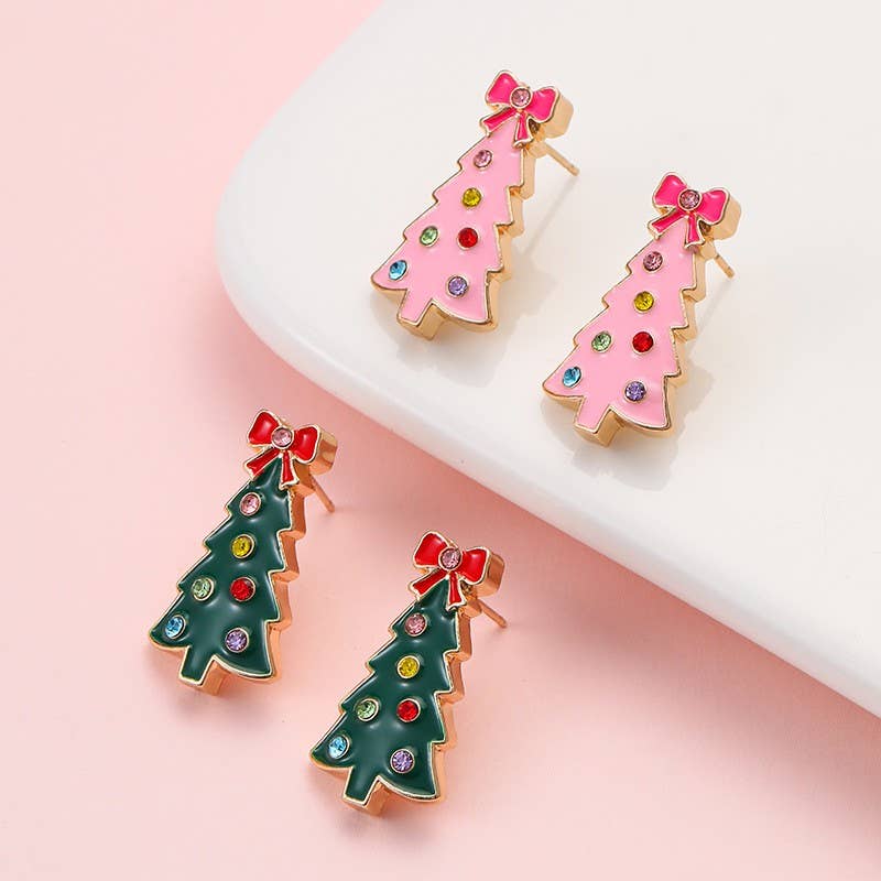 CHRISTMAS TREE STUD EARRINGS ETA 9/16