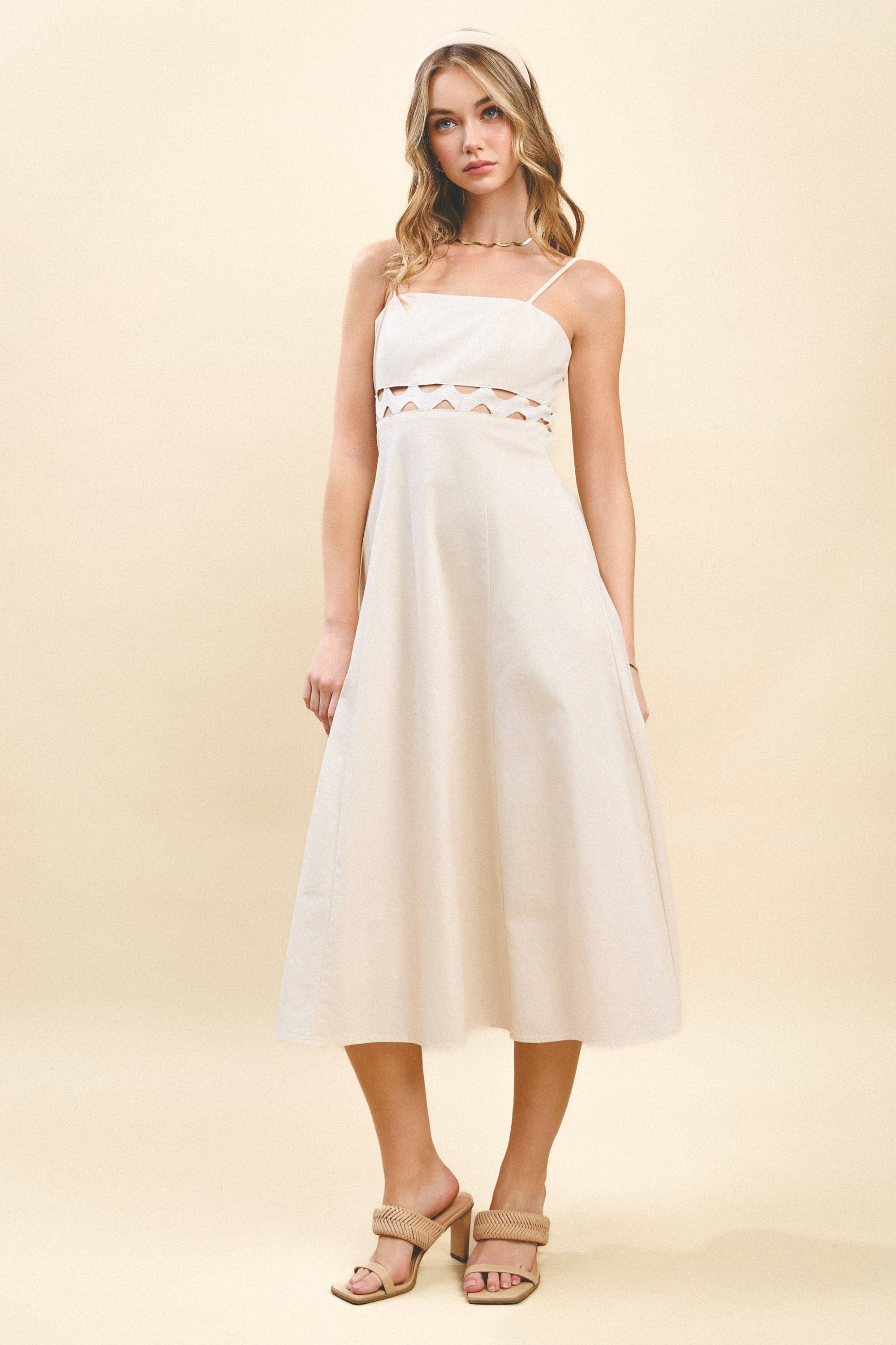 Samantha Ric-Rac Midi Dress