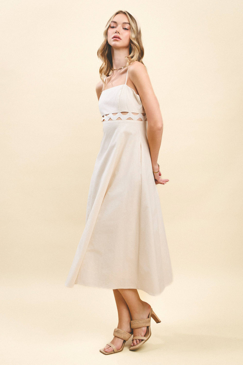 Samantha Ric-Rac Midi Dress