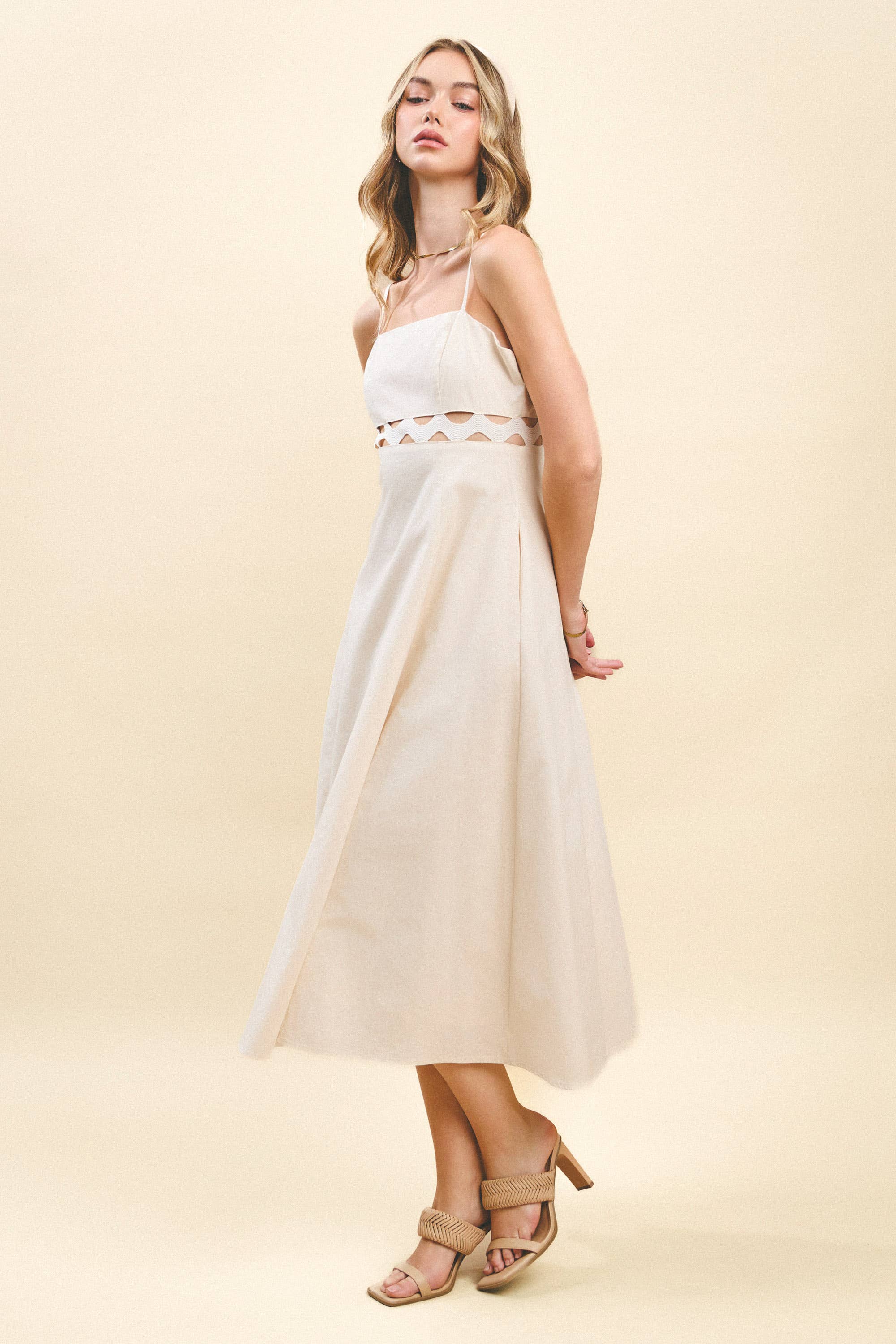 Samantha Ric-Rac Midi Dress