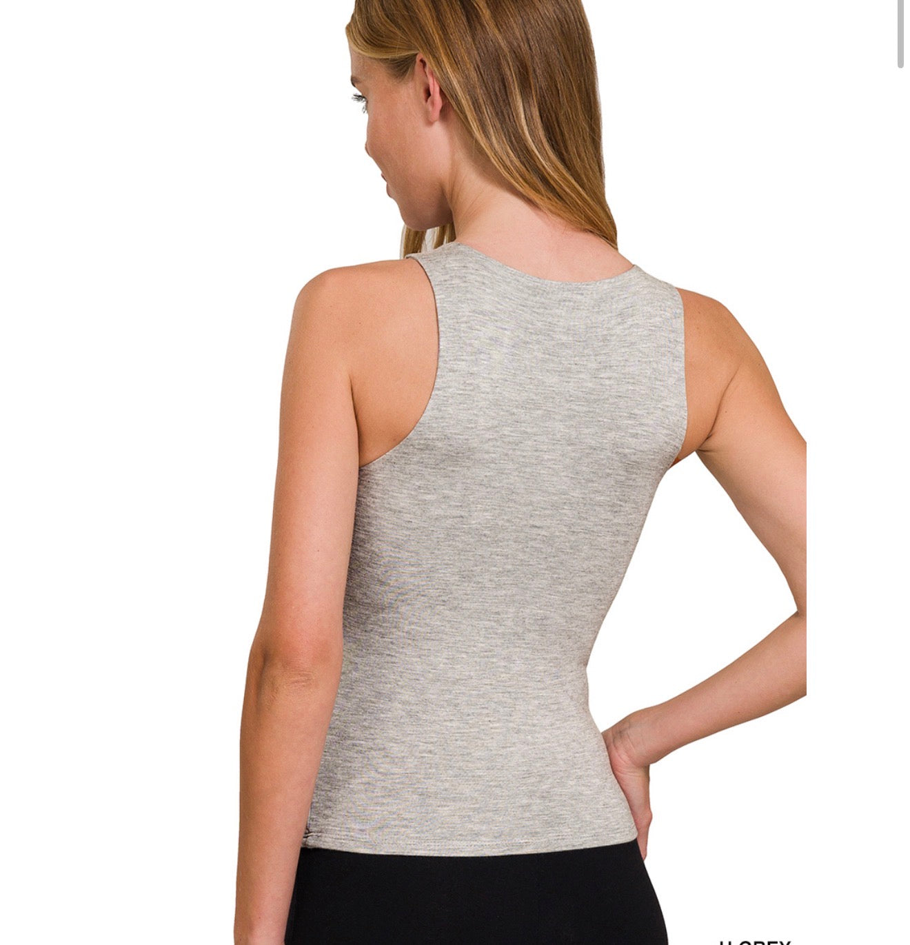 Grey Double Layered Tank Top (ETA 6/16)
