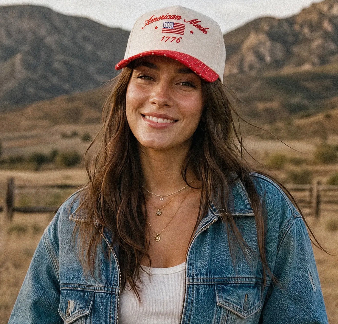 American Made Red Polka Dot Hat