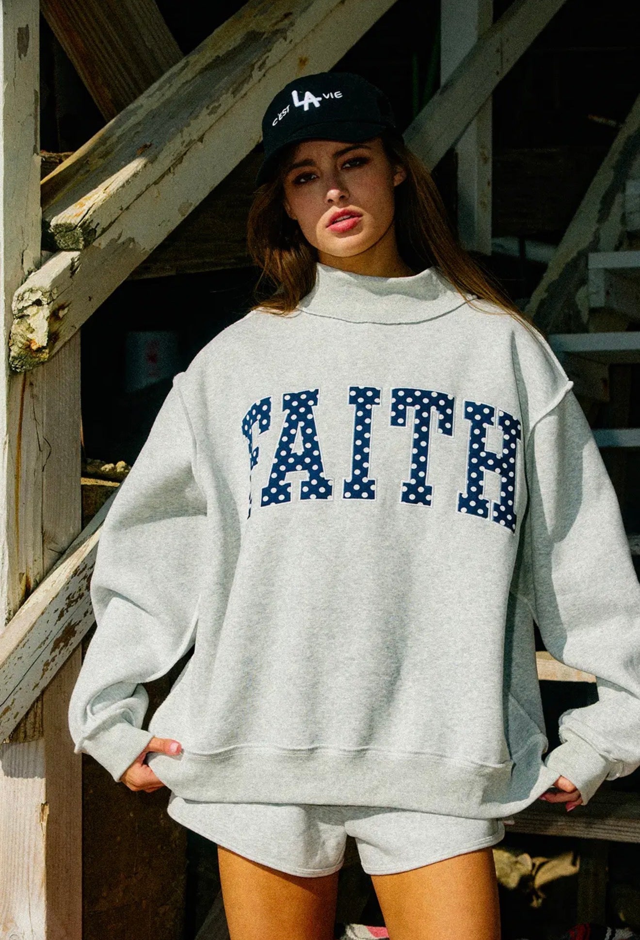 *Preorder* Faith Mock Neck Sweatshirt  (this is on the way should be here 4/21)