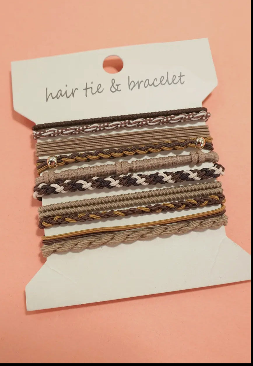 Neutral Color Hair Tie Bracelets