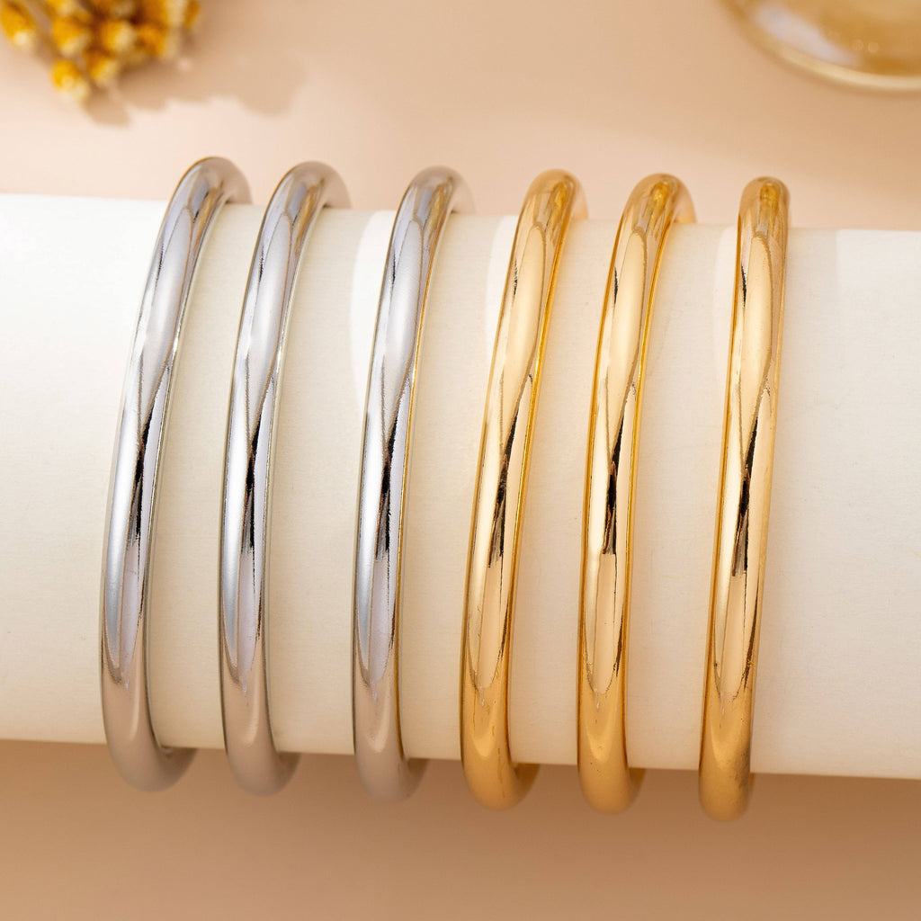 Chunky Triple Tube Bangle Set ETA 9/16