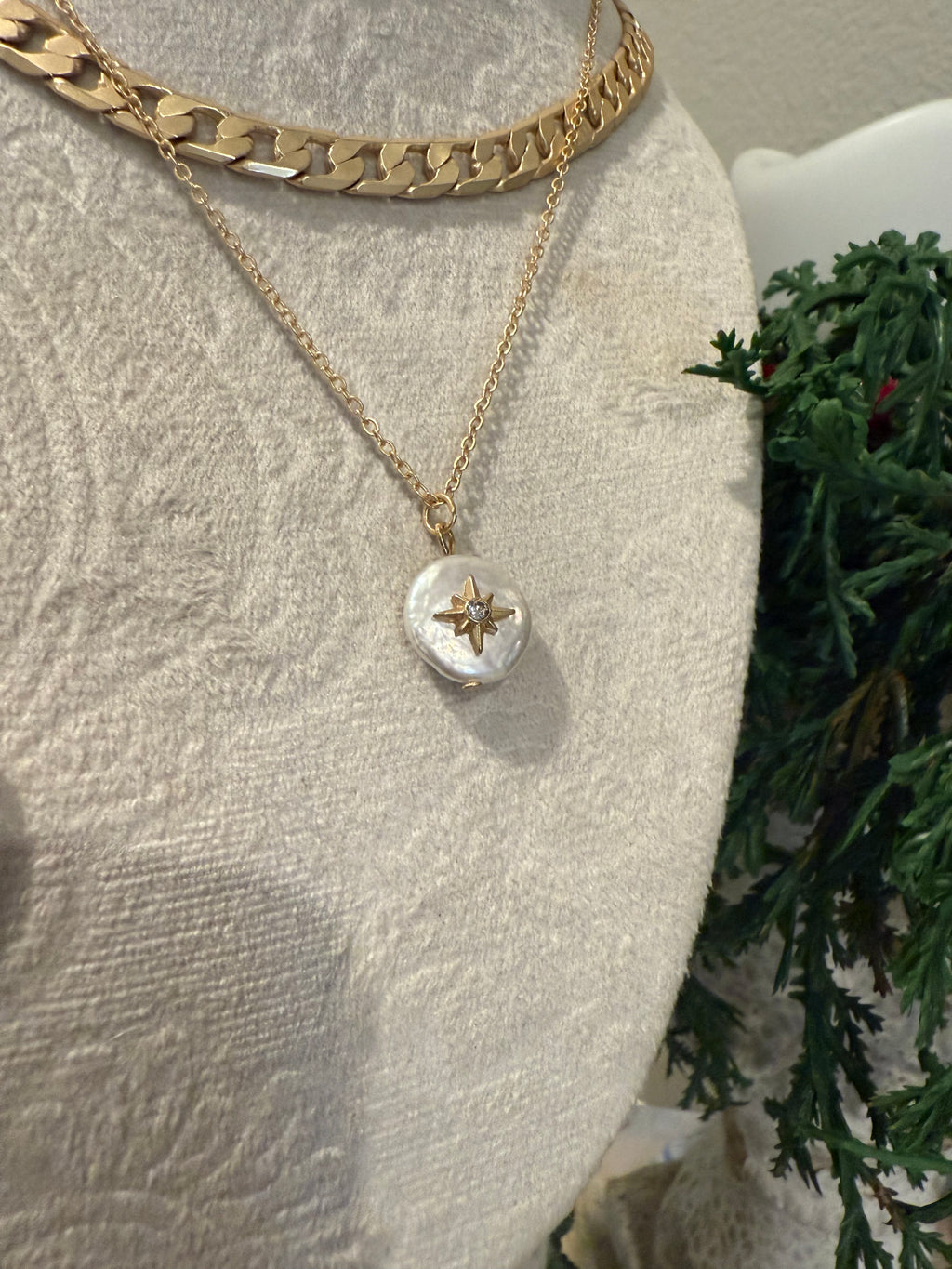 Pearl Layered Gold Necklace
