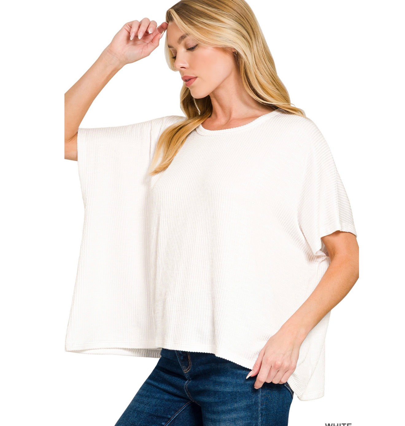 White Classic Ribbed Top