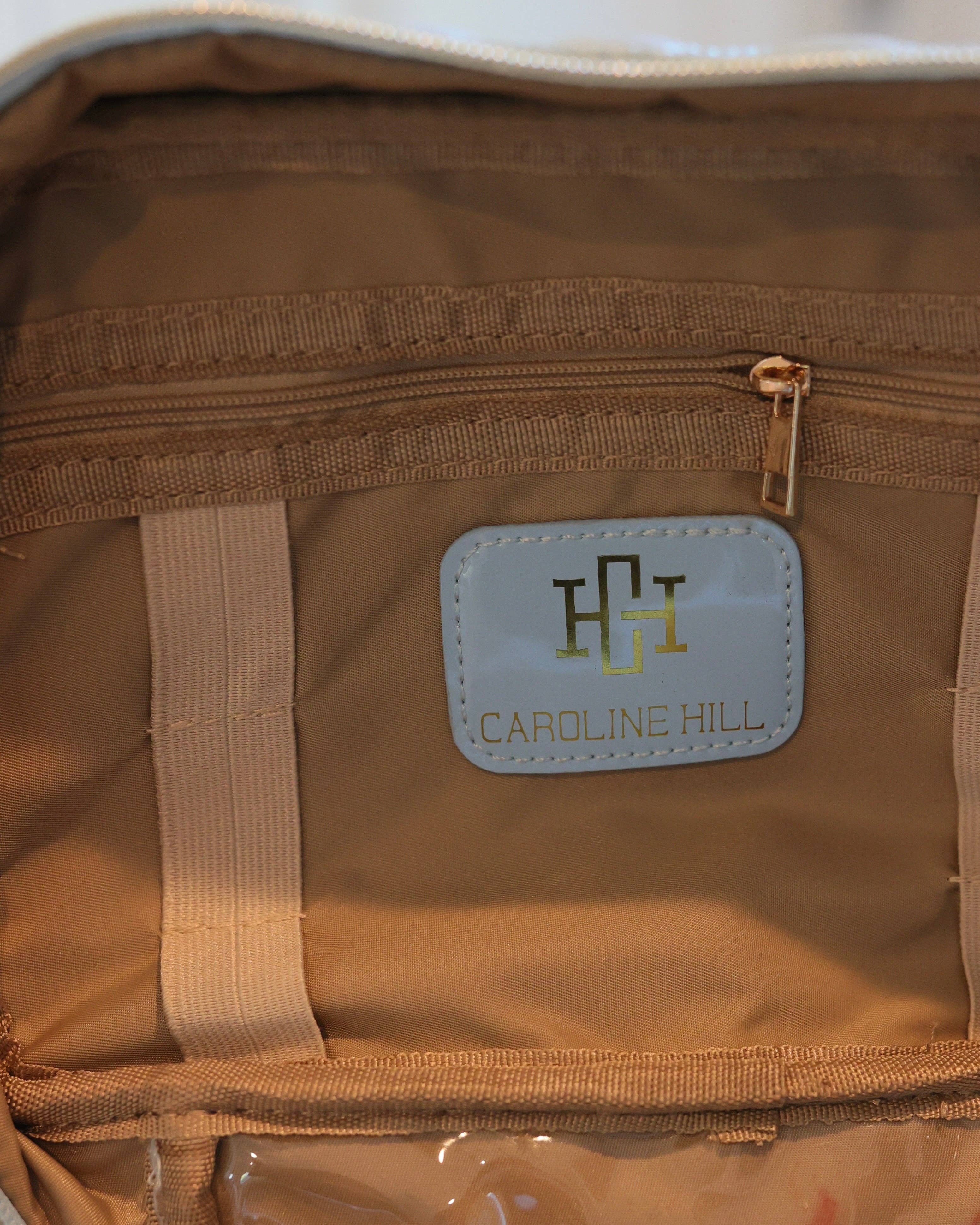 Hampton Train Case Light Blue Patent Caroline Hill