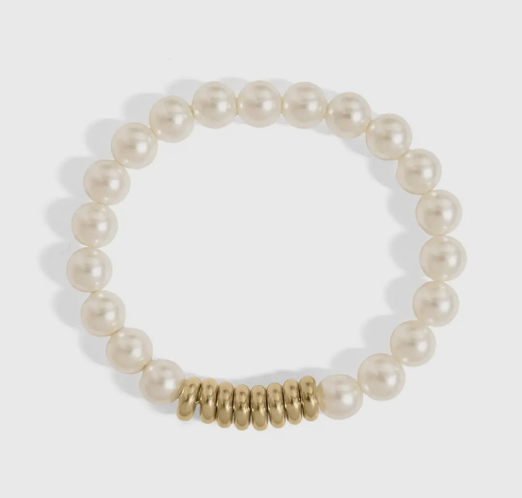 Stella Glass Bead Pearl Bracelet