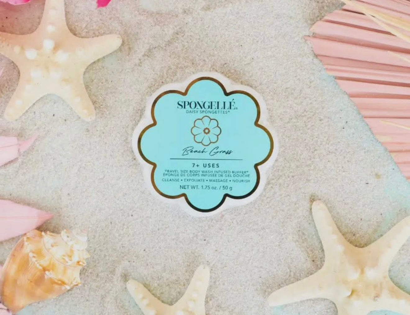 Spongelle Grass Beach Daisy Spongette