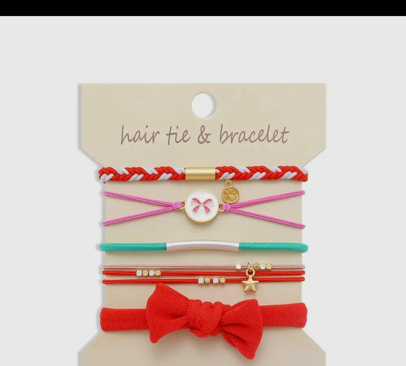 Red Bracelet Hair Tie